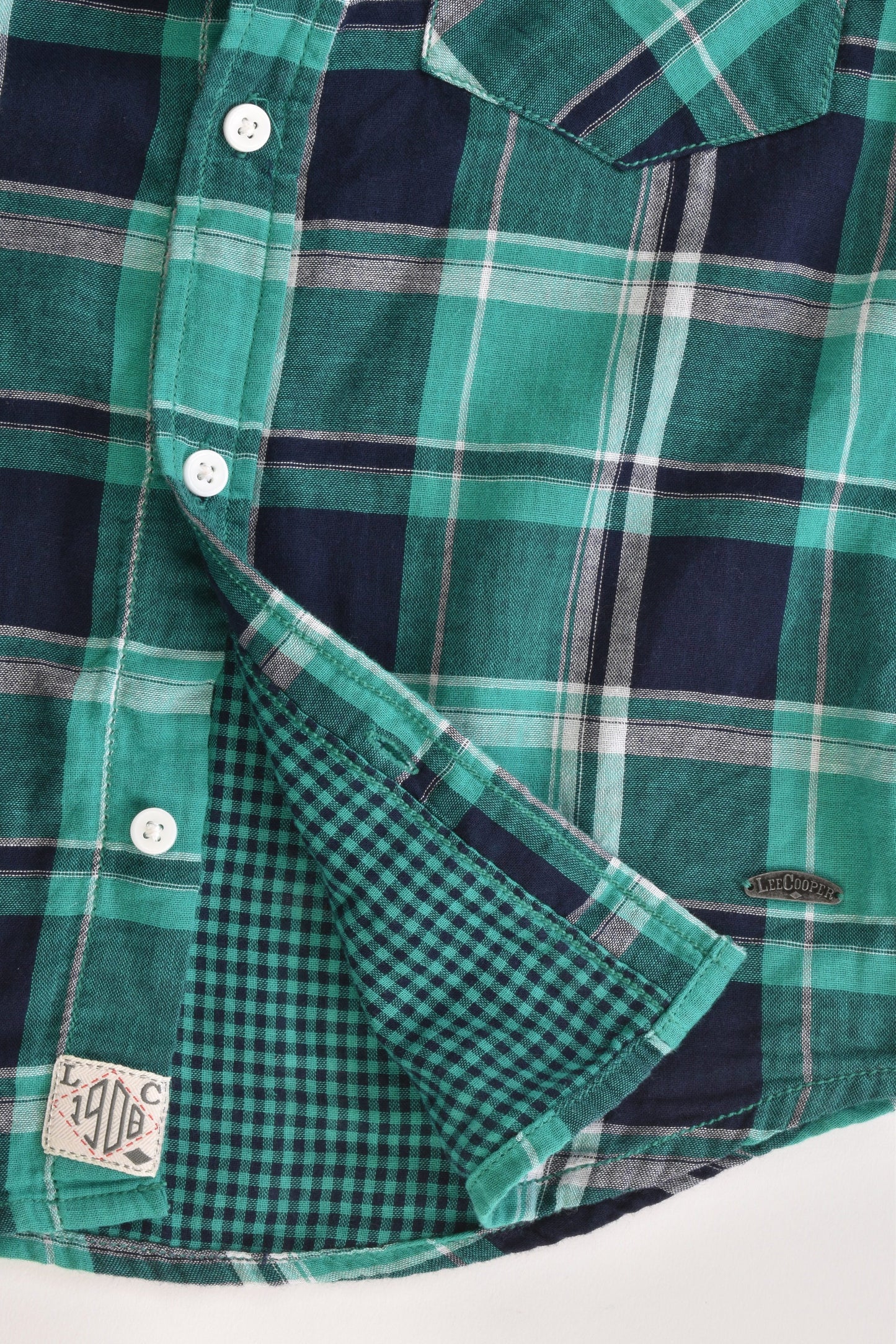 Lee Cooper Size 10 Checked Casual Collared Shirt