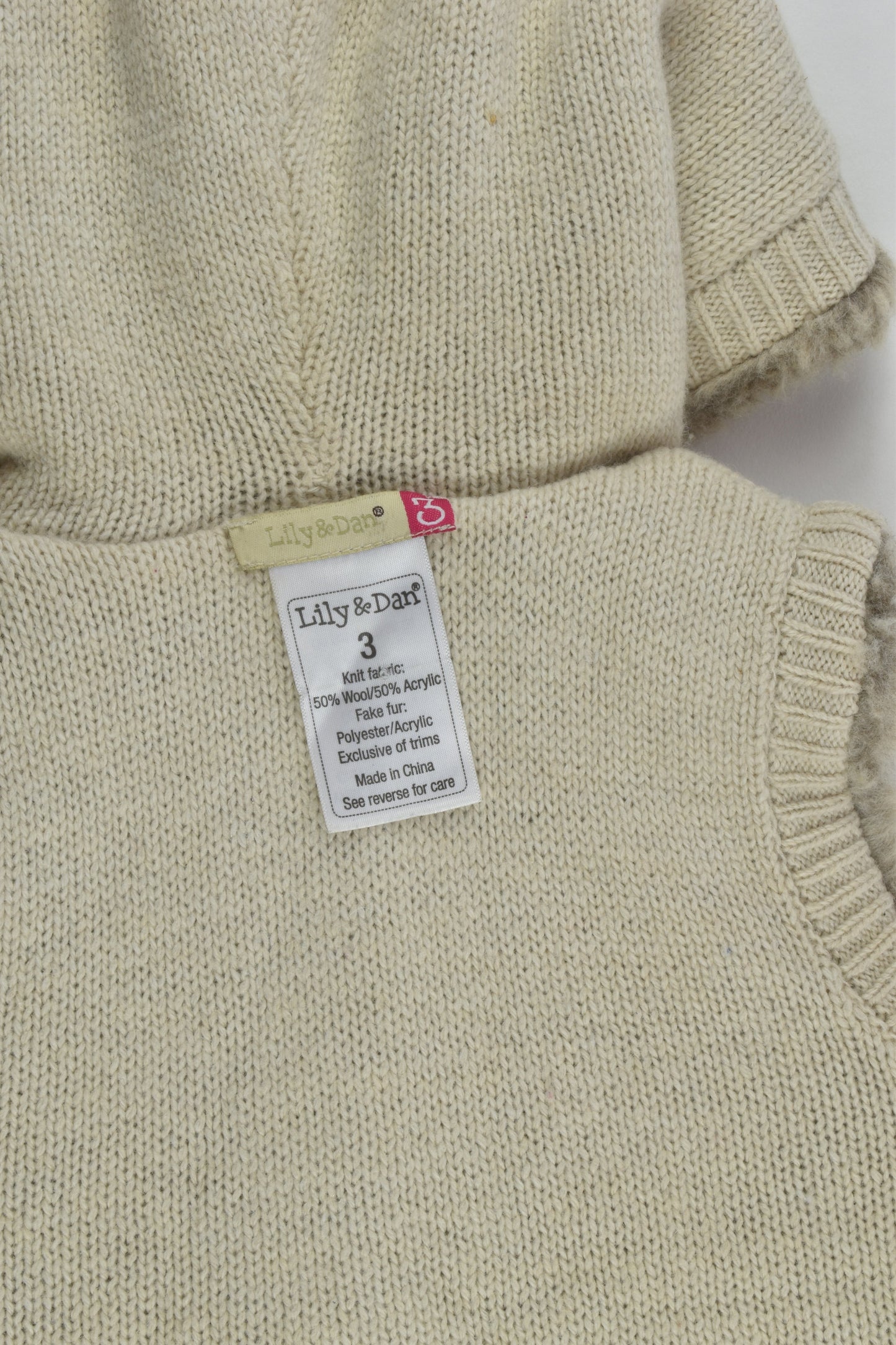 Lily & Dan Size 3 Warm Hooded Vest