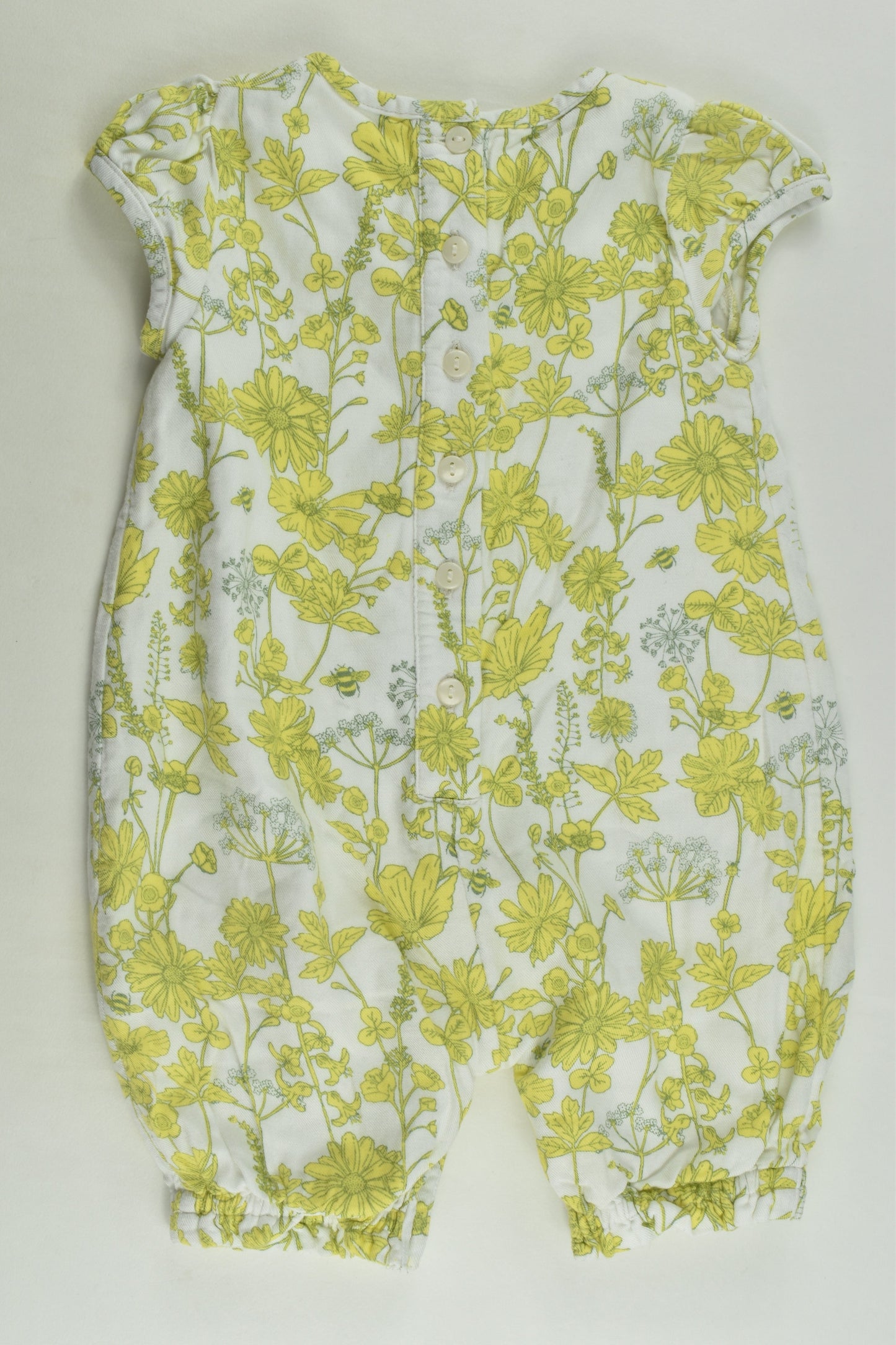 Marks & Spencer Size 0 (6-9 months) Lined Floral Romper