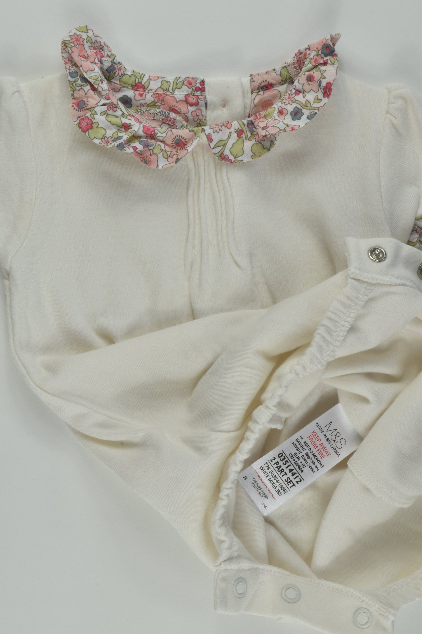 Marks & Spencer Size 000 Libertu Print Collar Romper