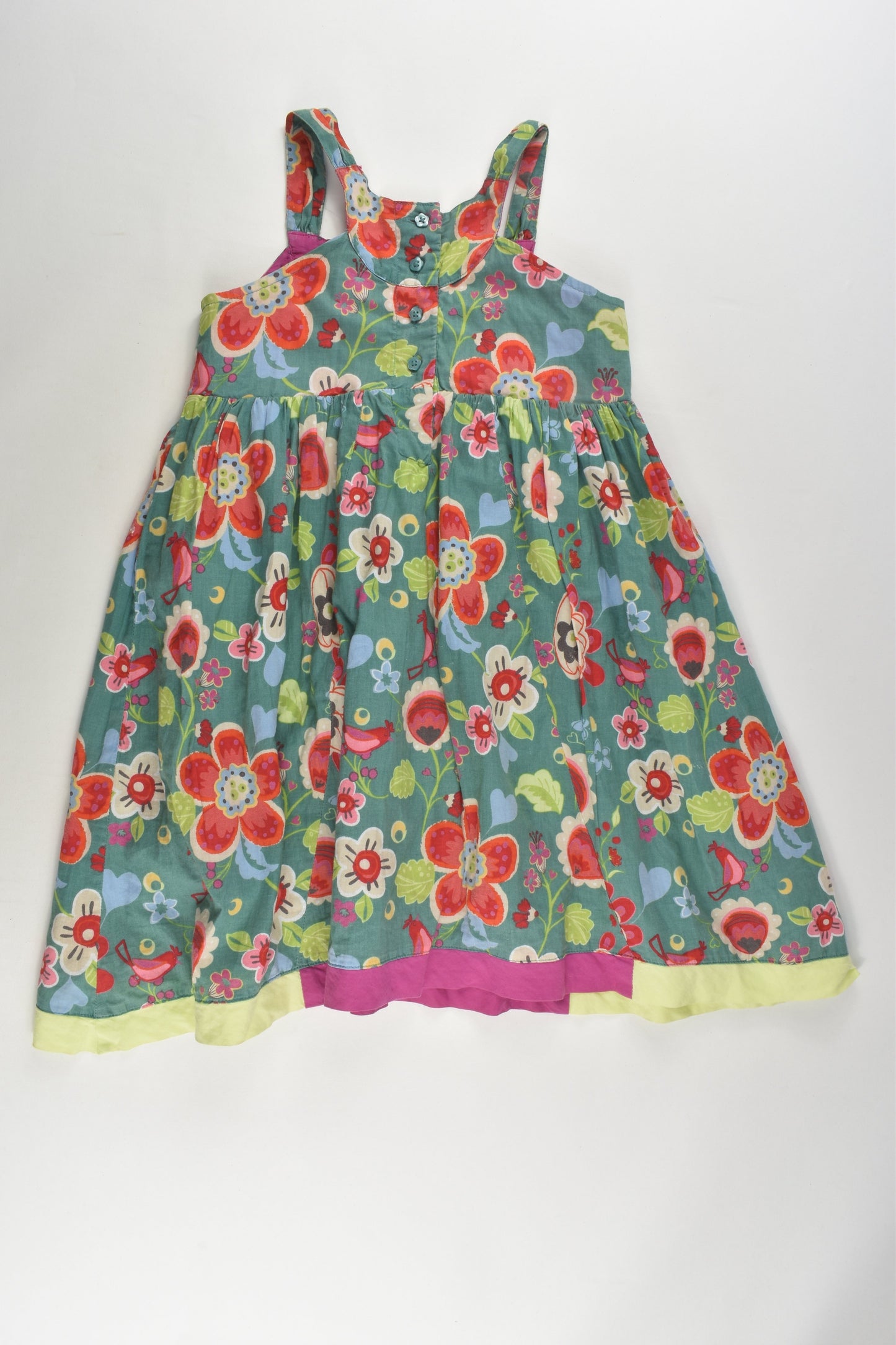 Marks & Spencer Size 4-5 Lined Flowers and Birds Dress