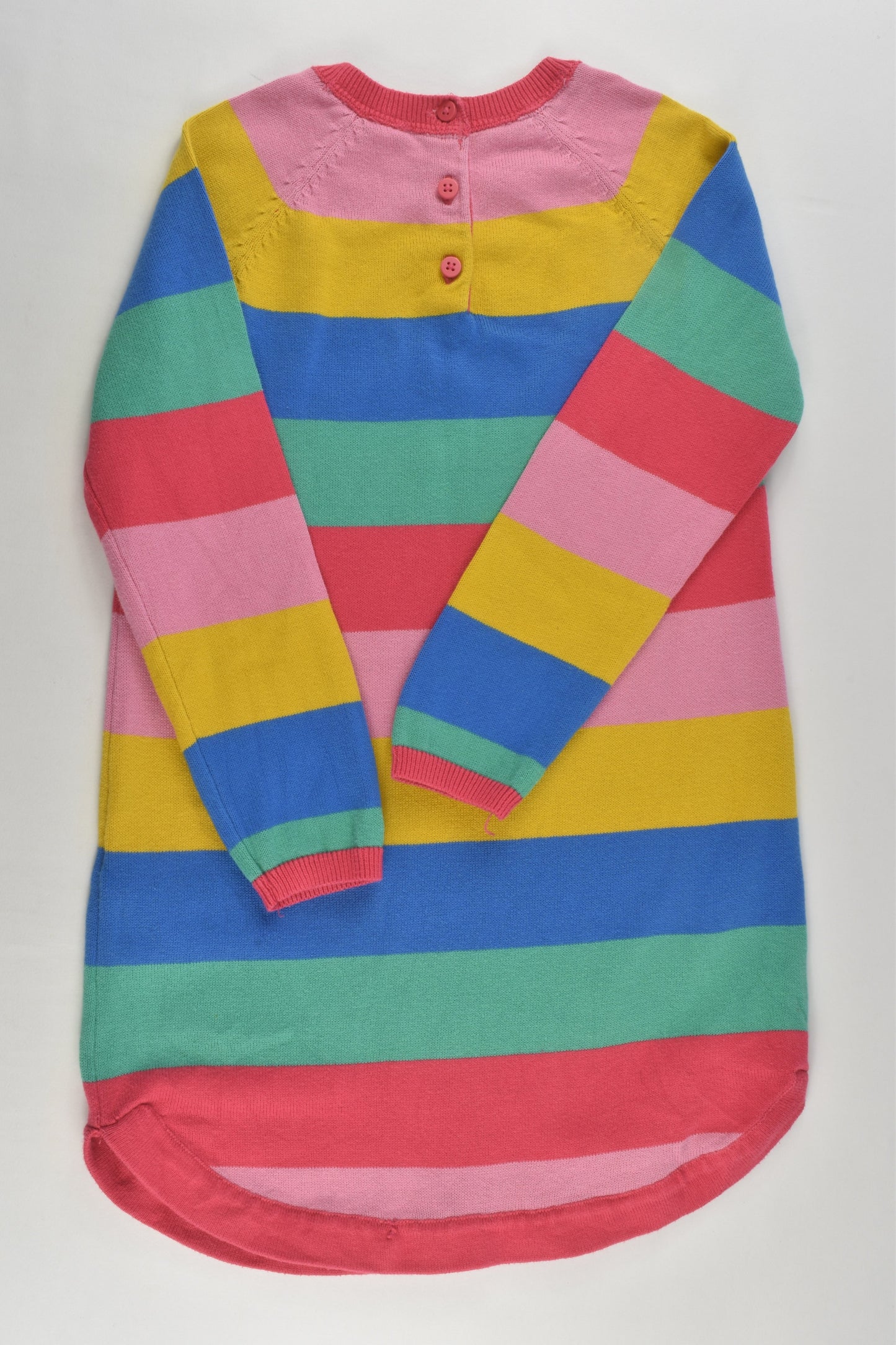Marks & Spencer Size 4-5 Rainbow Stripes Knit Dress
