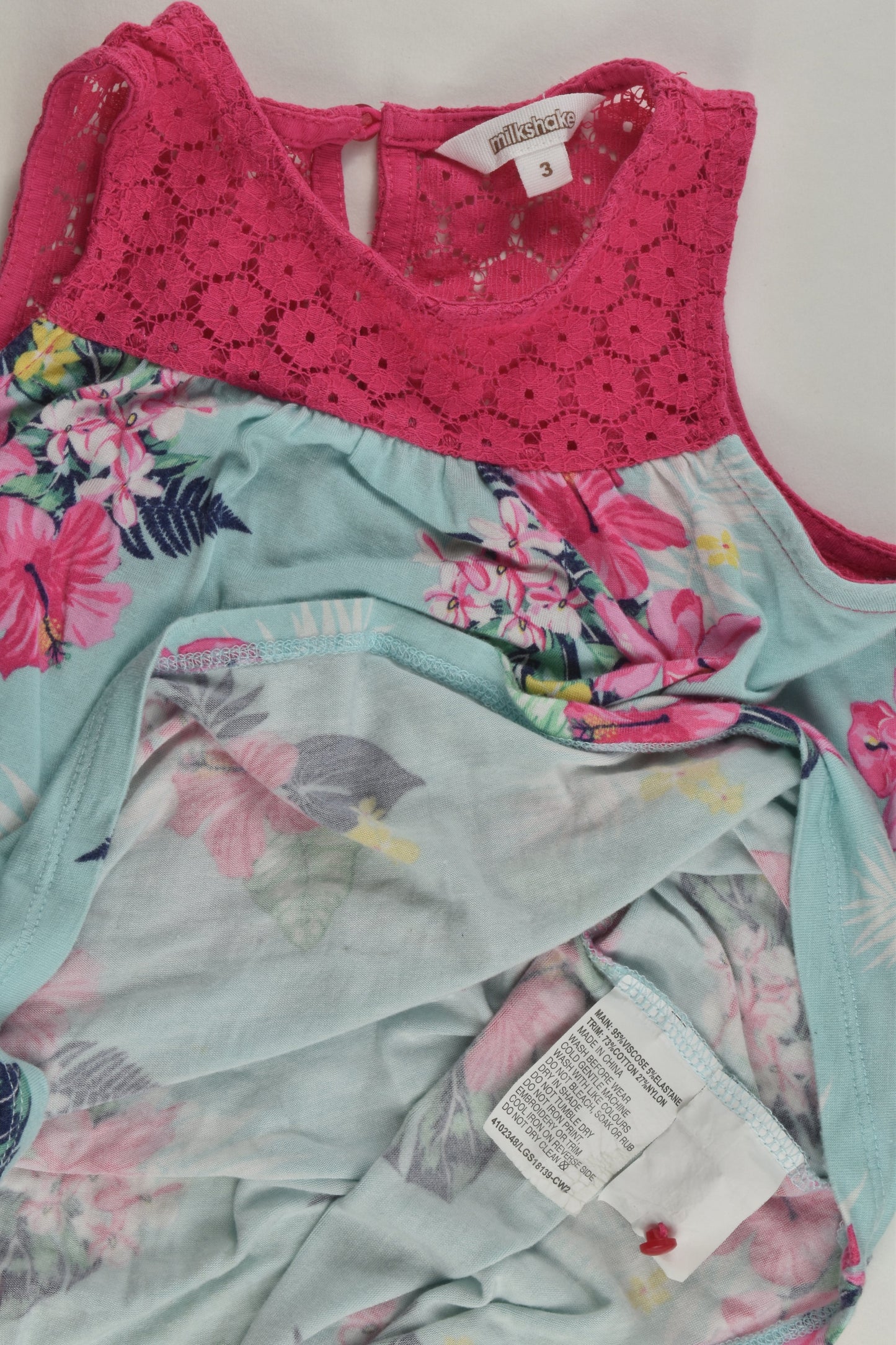 Milkshake Size 3 Floral Dress with Lace Detail