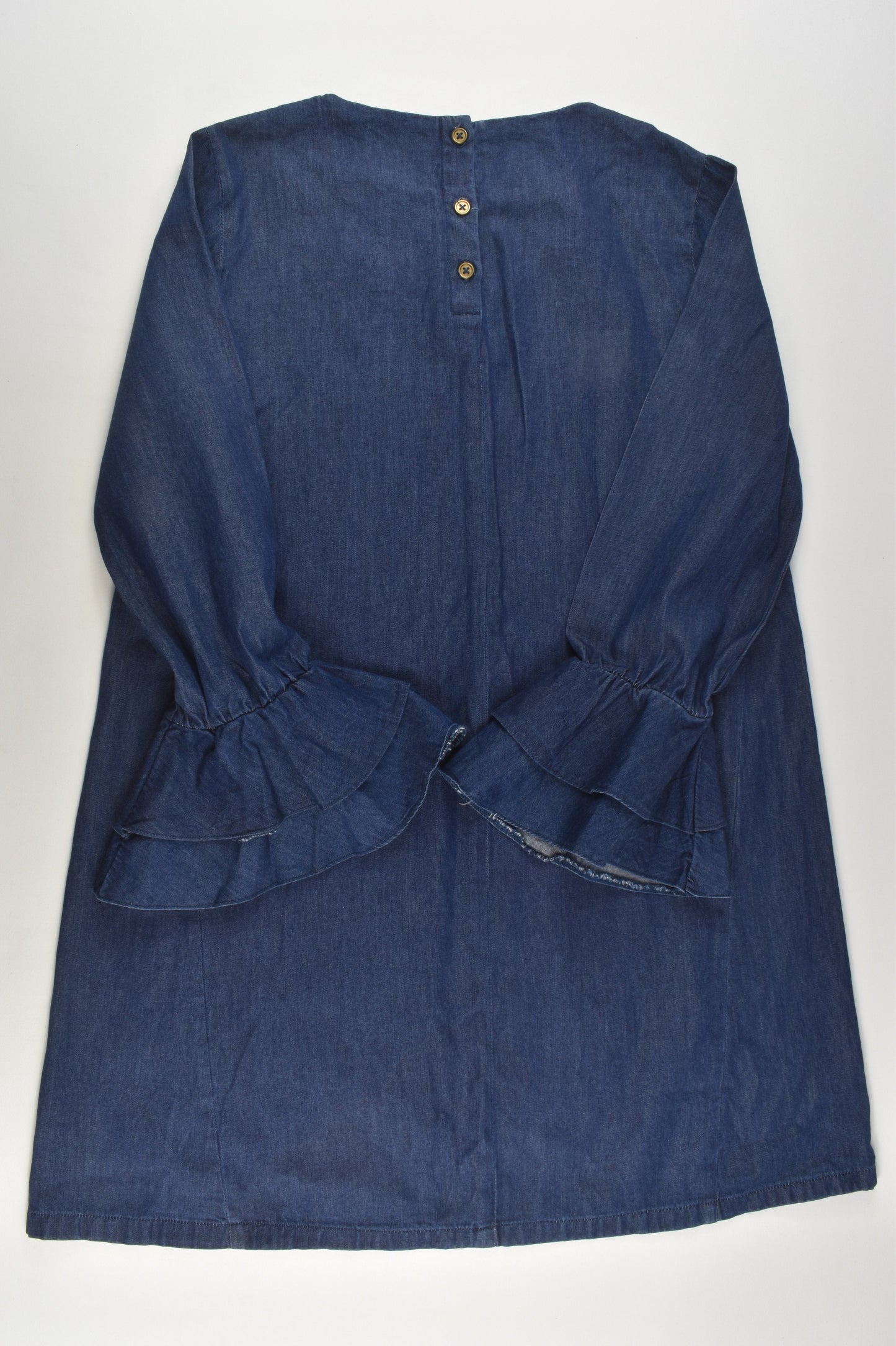 Milkshake Size 8 Lightweight Denim Dress with Floral Embroidery