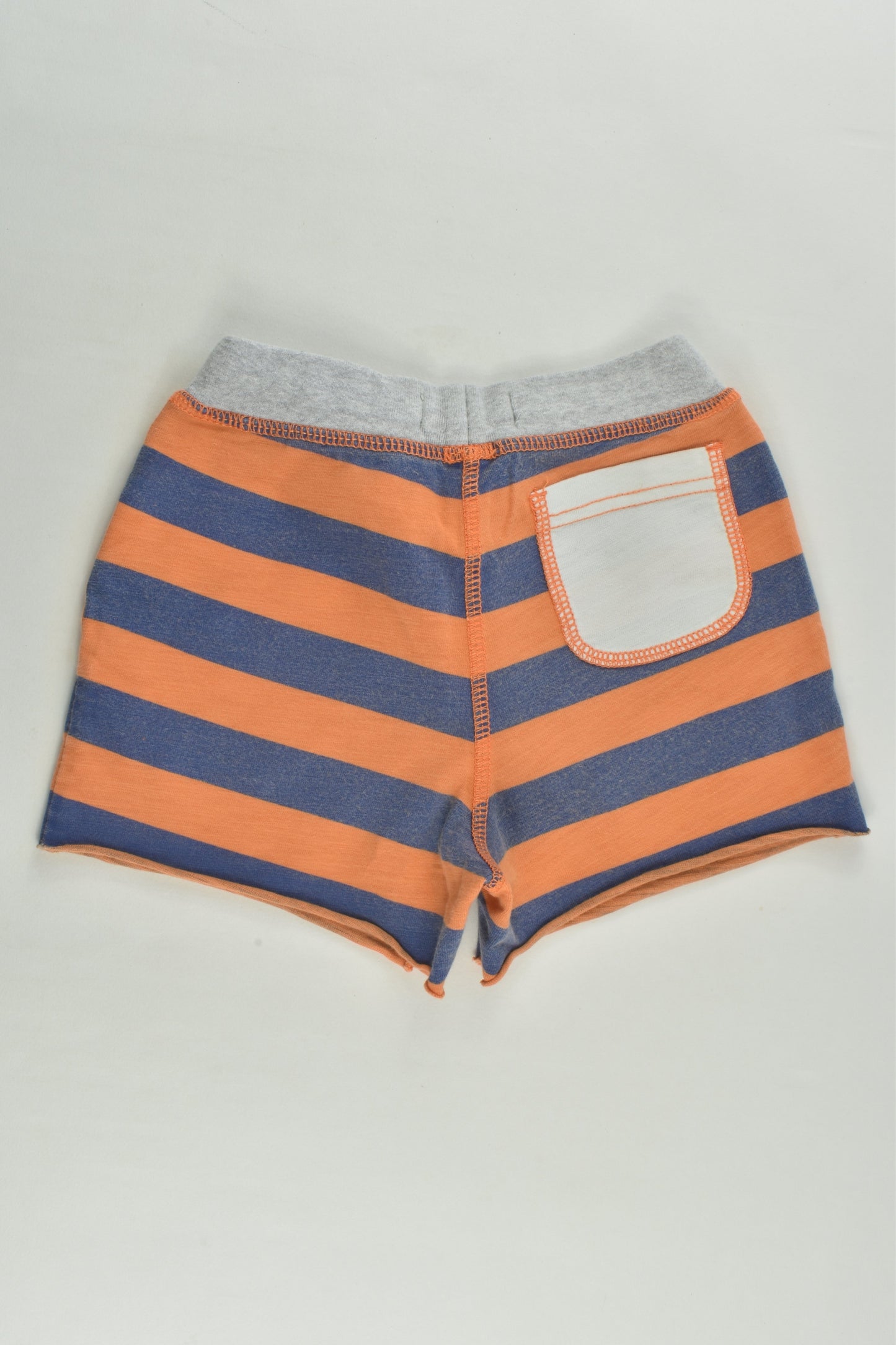 Mini Boden Size 2 Lightweight Orange Stripes Shorts