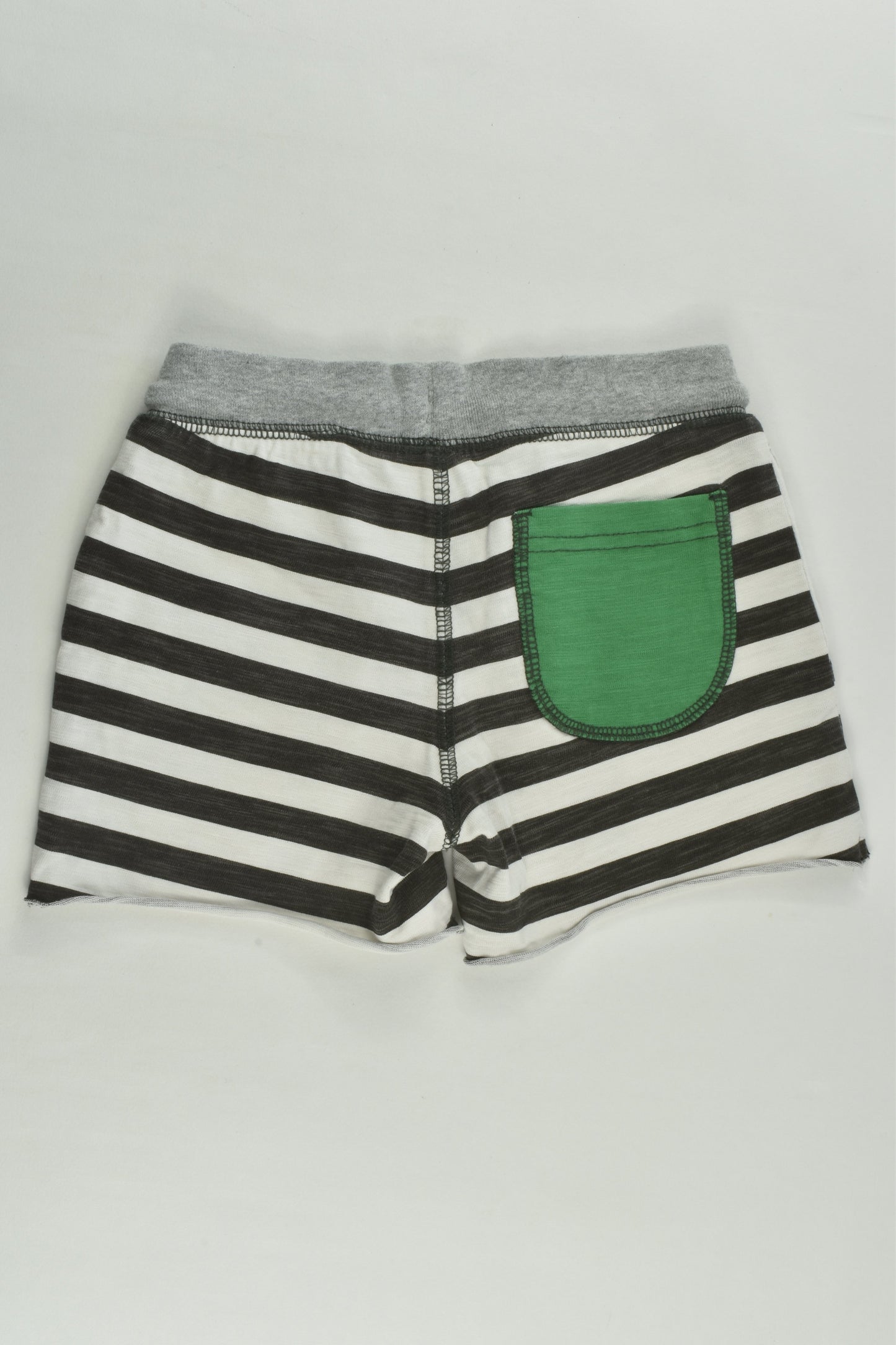Mini Boden Size 3 Lightweight Black Stripes Shorts