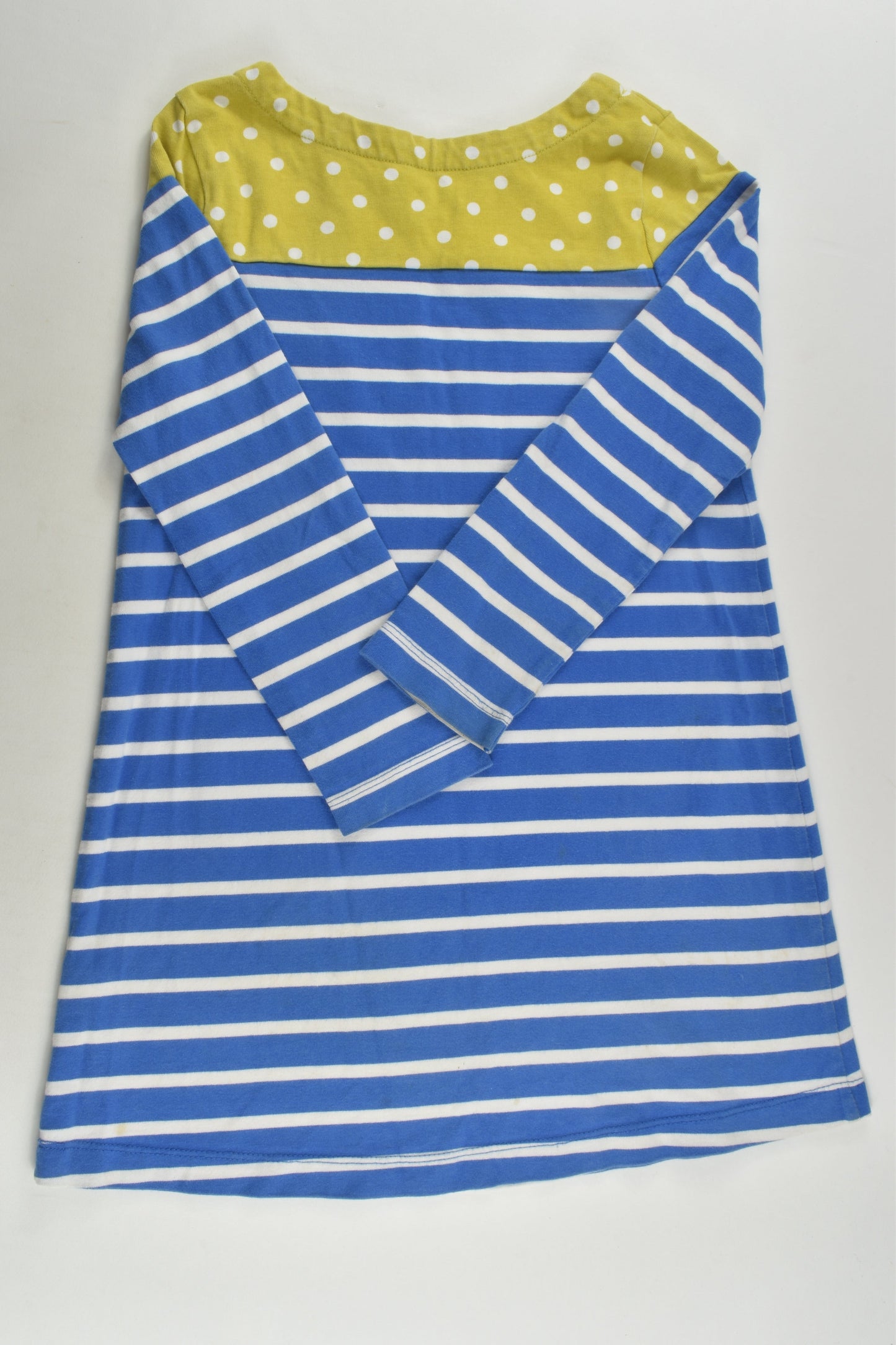 Mini Boden Size 5-6 Stripes and Love Hearts Dress