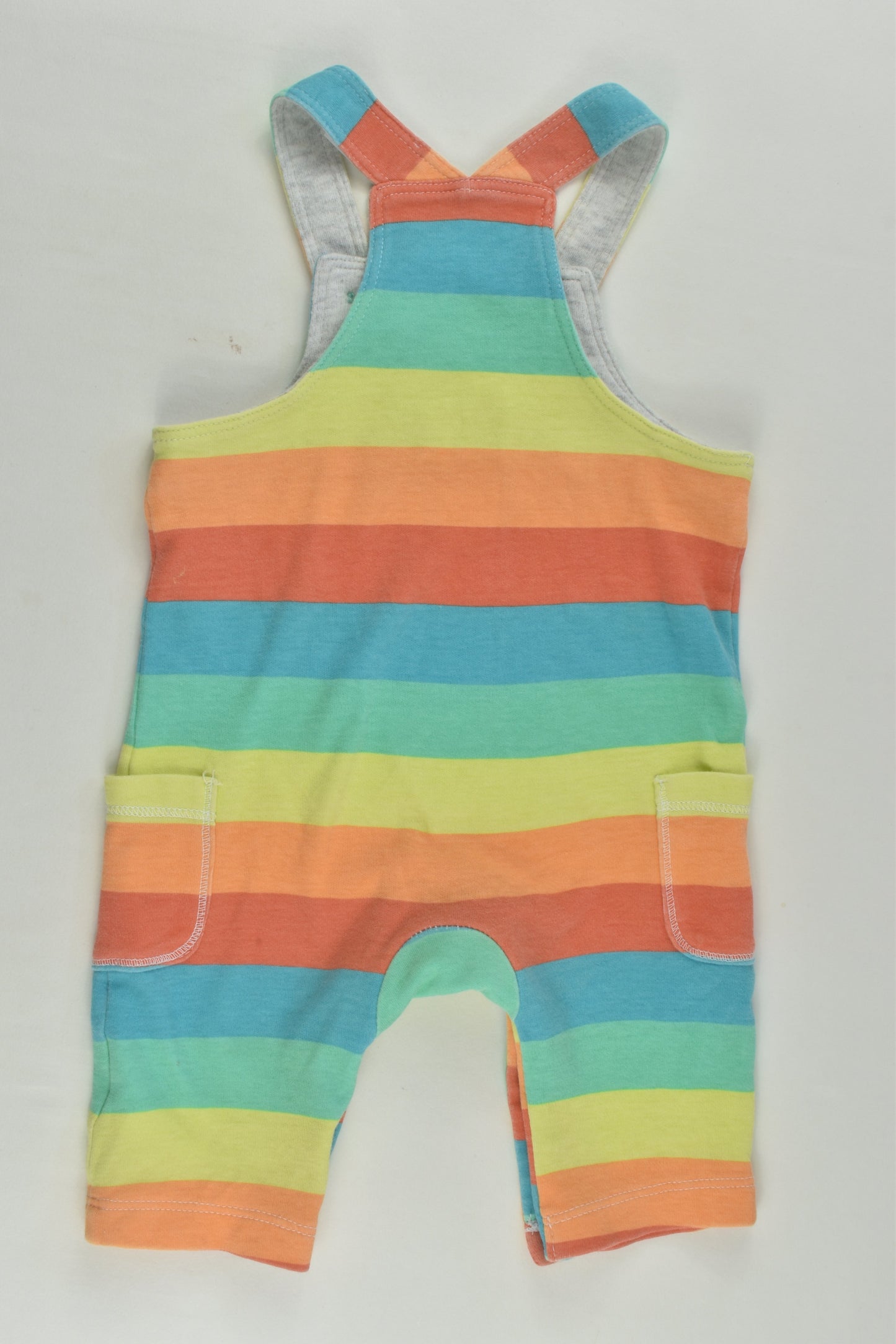 Mini Club Size 0000 (Newborn) Striped Giraffe Overalls