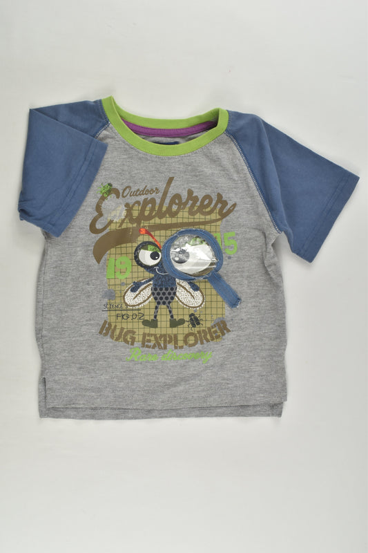 Minoti Size 1-2 (86/92 cm) 'Bug Explorer' T-shirt