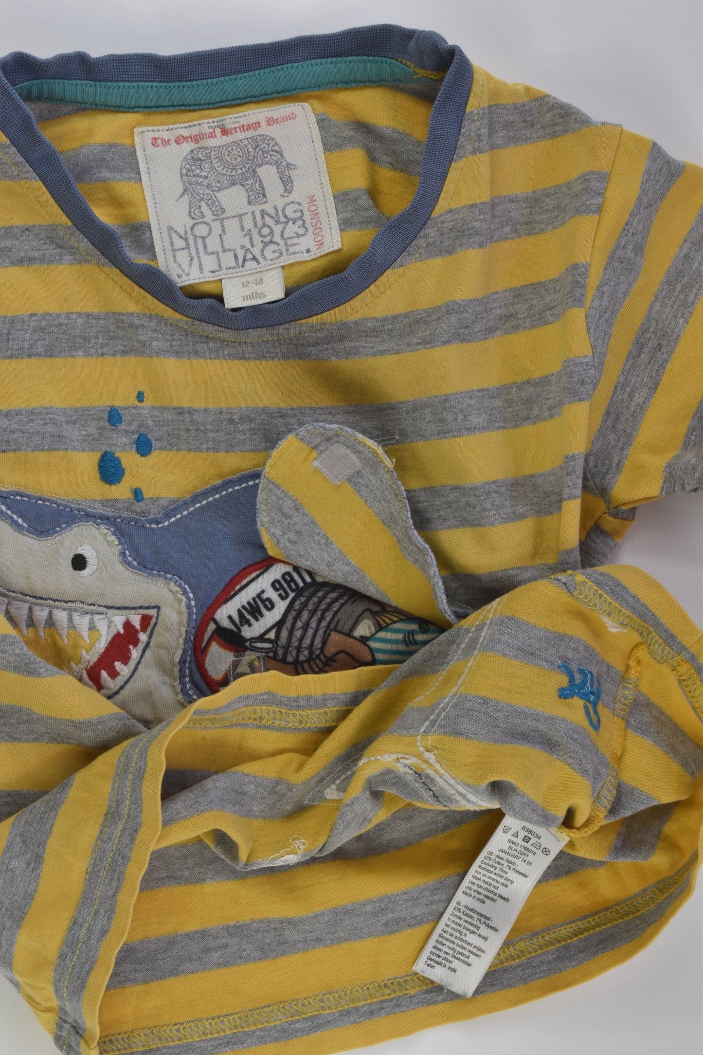 Monsoon Size 1 Shark T-shirt