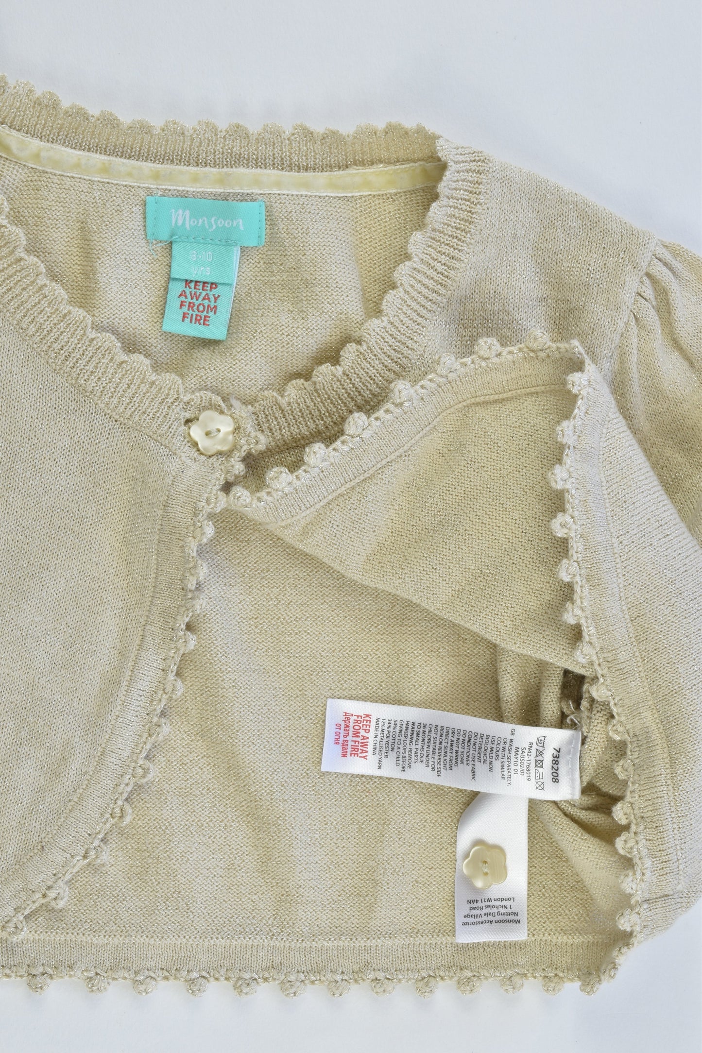 Monsoon Size 8-10 Cardigan