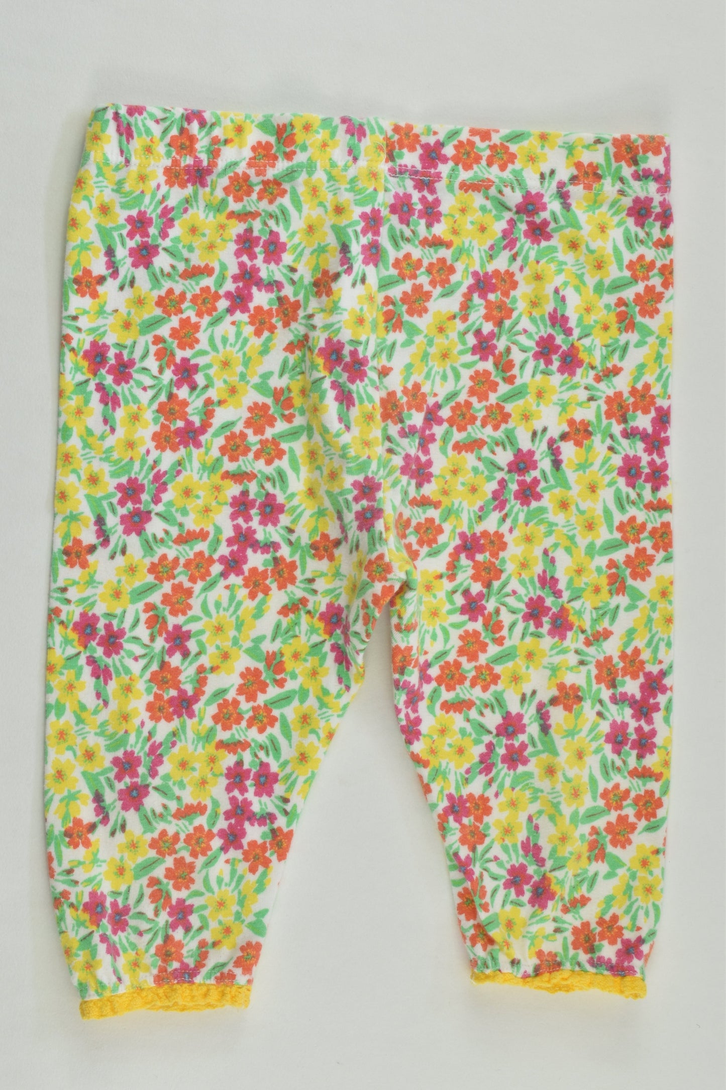 Mothercare Size 0 (9-12 months) Floral Capri Leggings