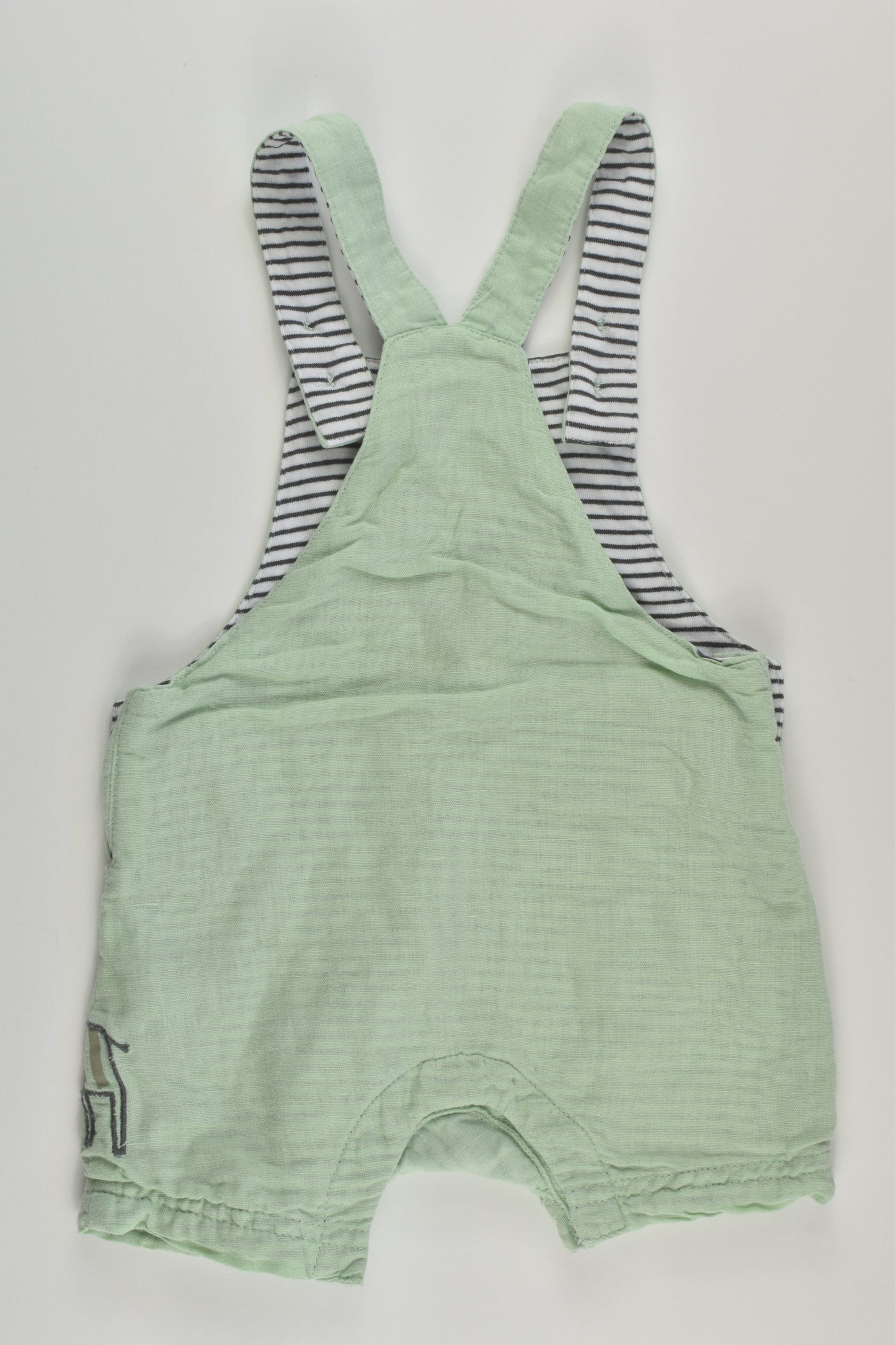 Mothercare Size 000 Linen Blend Short Overalls