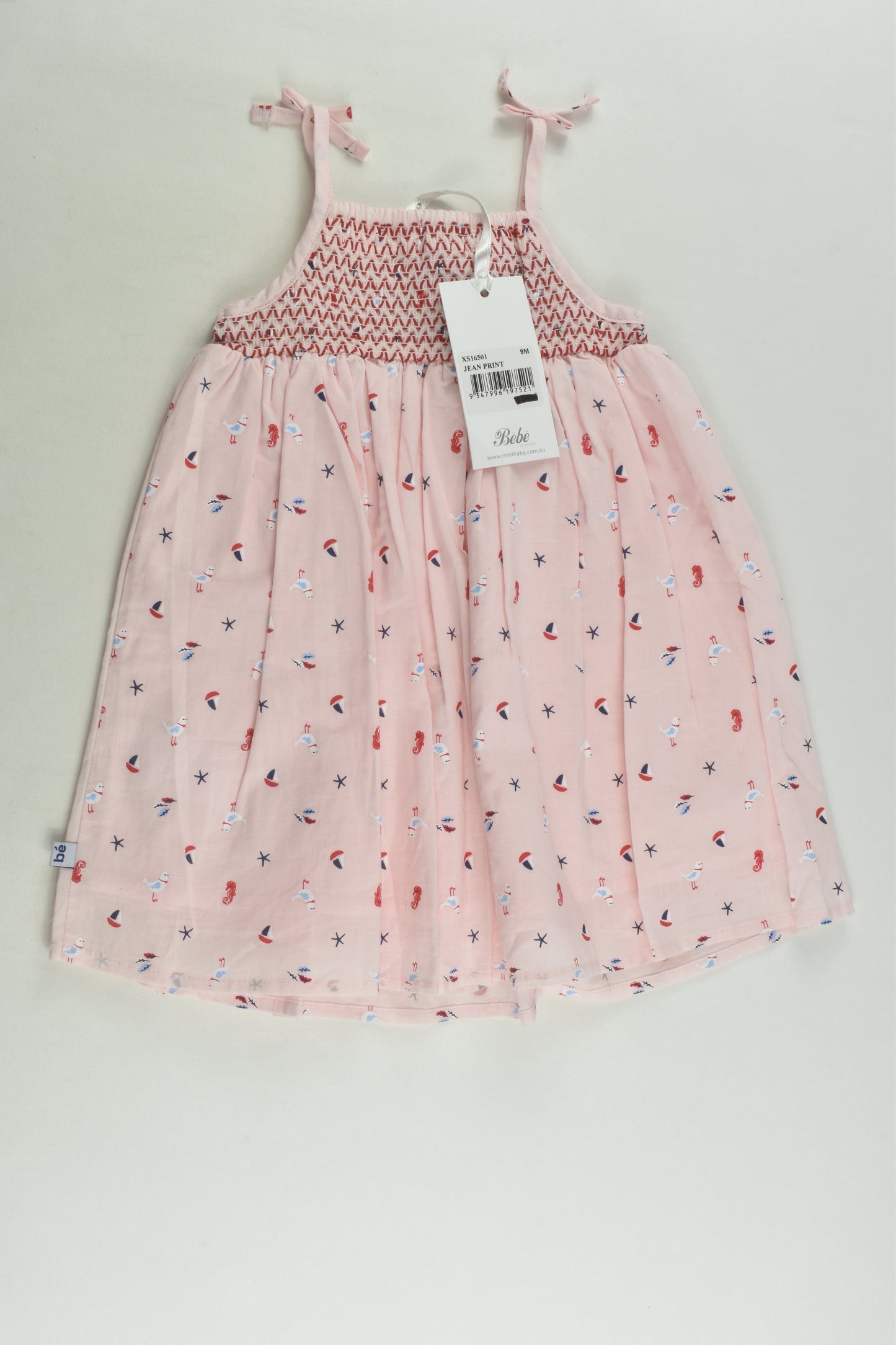 NEW Bébé by Minihaha Size 0 (9 months) Lined Smocked Dress
