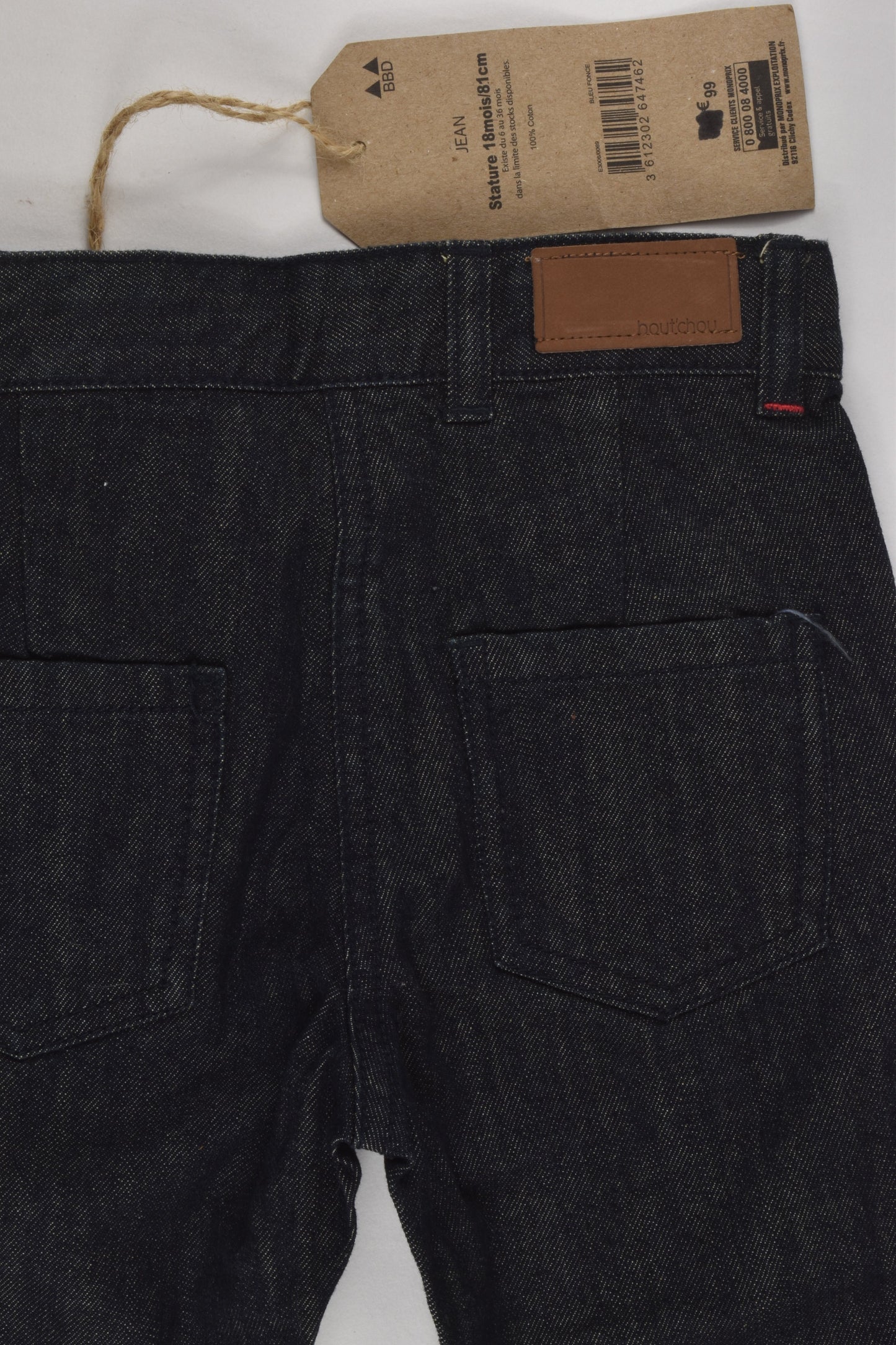 NEW Bout'Chou Size 1 (18 months, 81 cm) Denim Pants