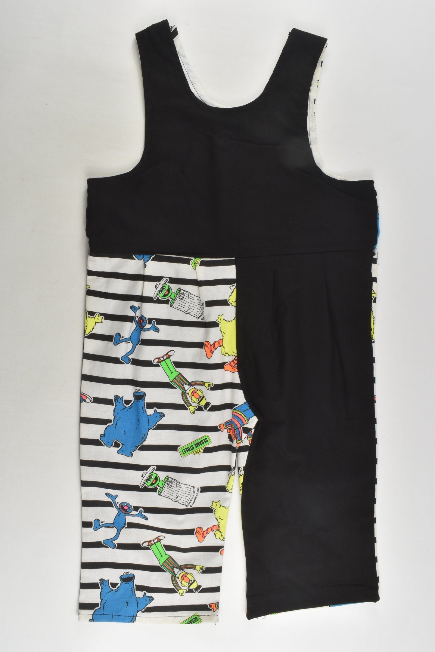 NEW Handmade Size approx 0-1 Sesame Street Overalls