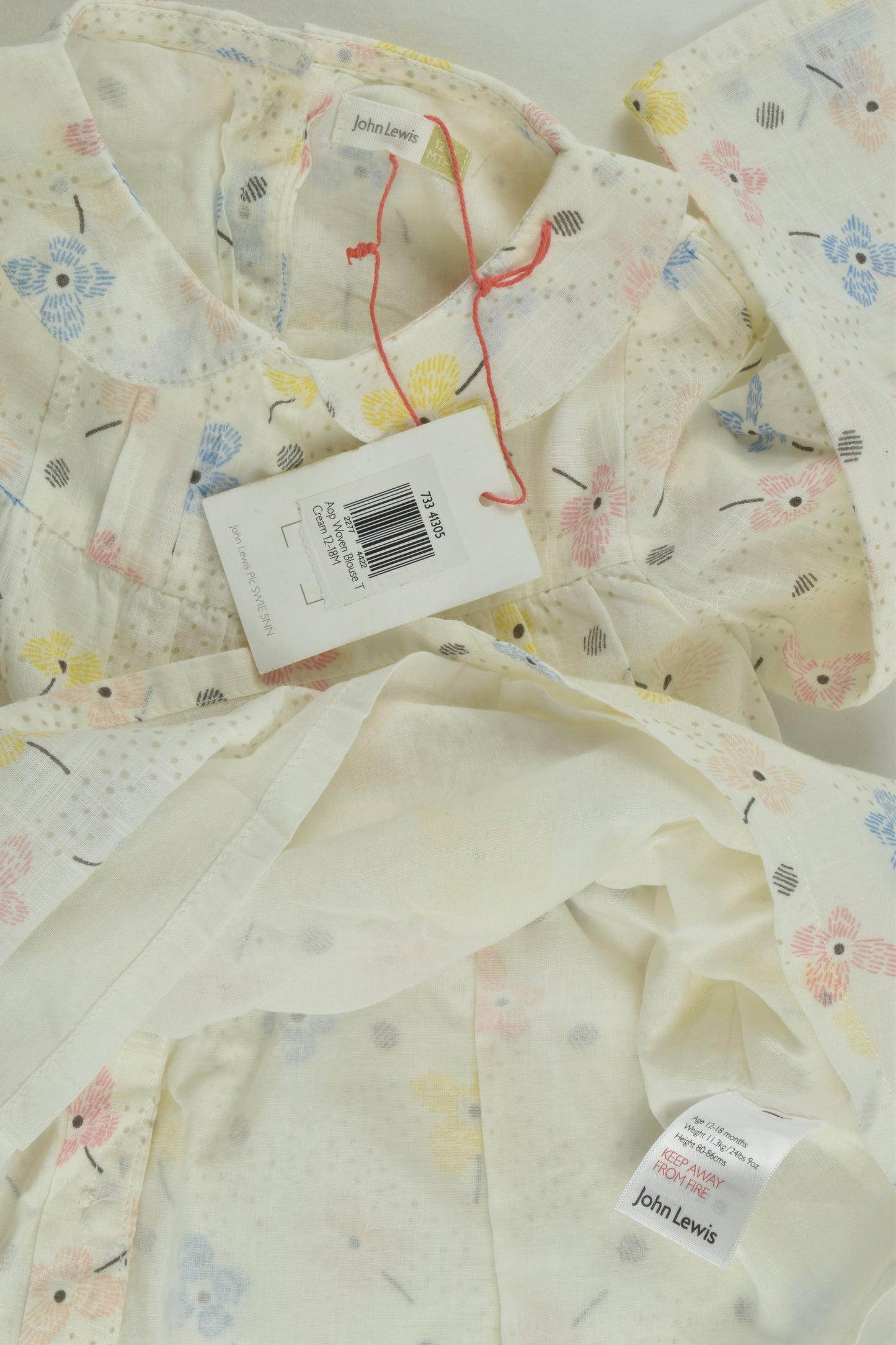 NEW John Lewis Size 1 Lined Floral Tunic/Blouse