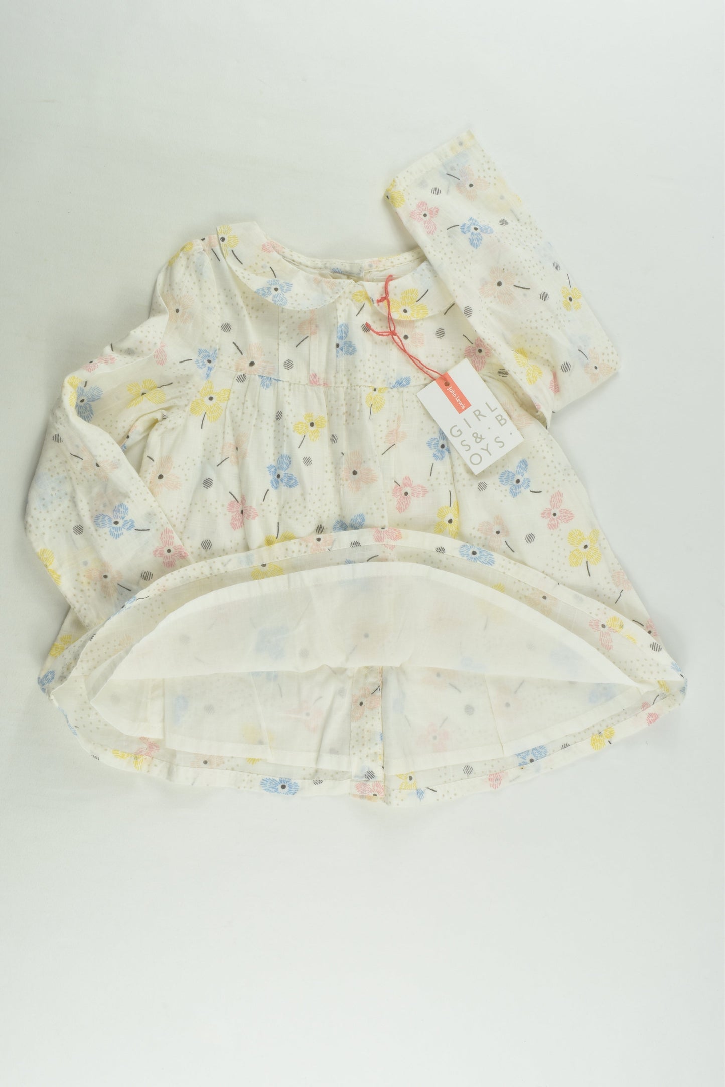 NEW John Lewis Size 1 Lined Floral Tunic/Blouse