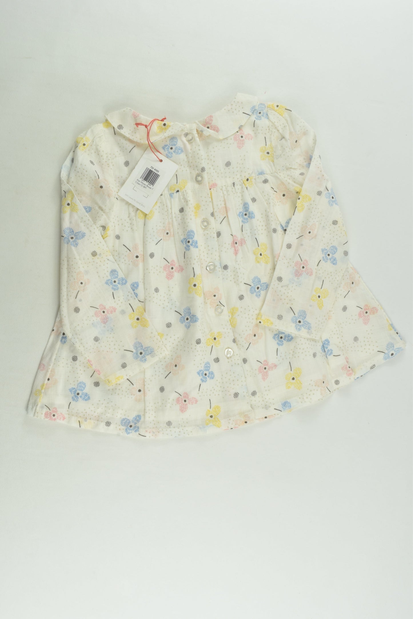 NEW John Lewis Size 1 Lined Floral Tunic/Blouse