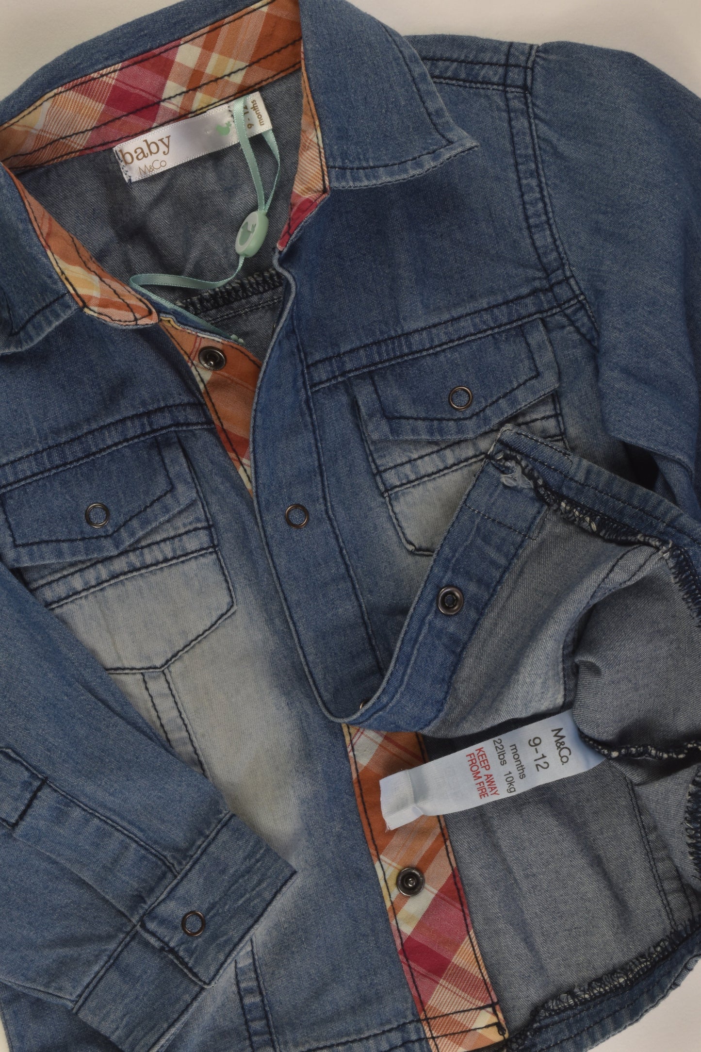 NEW M&Co Size o Lightweight Denim Shirt