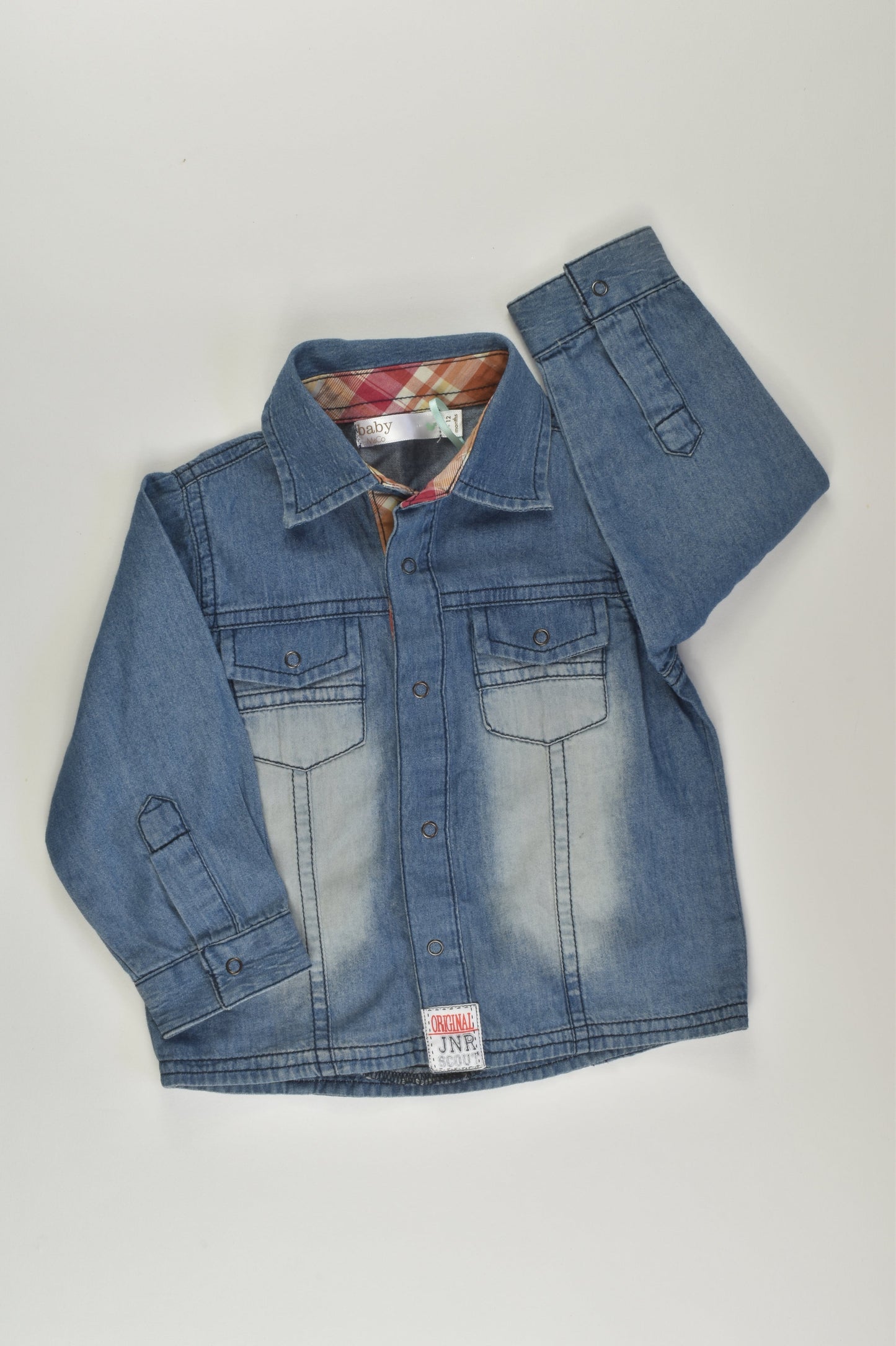 NEW M&Co Size o Lightweight Denim Shirt
