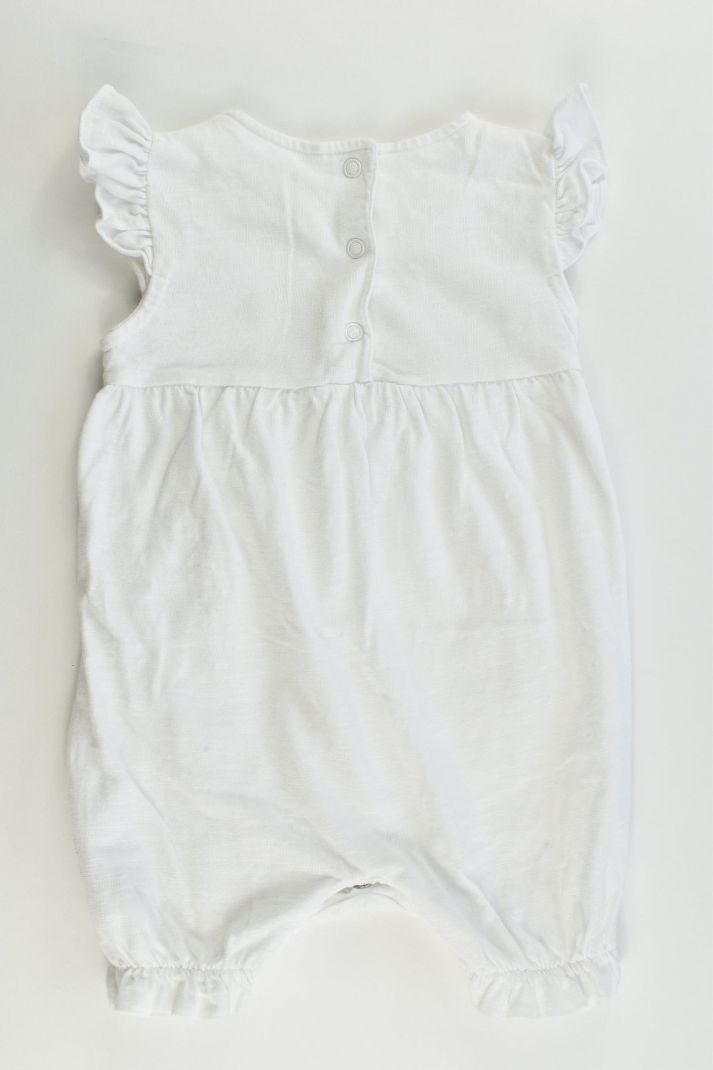 NEW Mothercare Size 00 (3-6 months) White Playsuit with Lace Detail at the Front