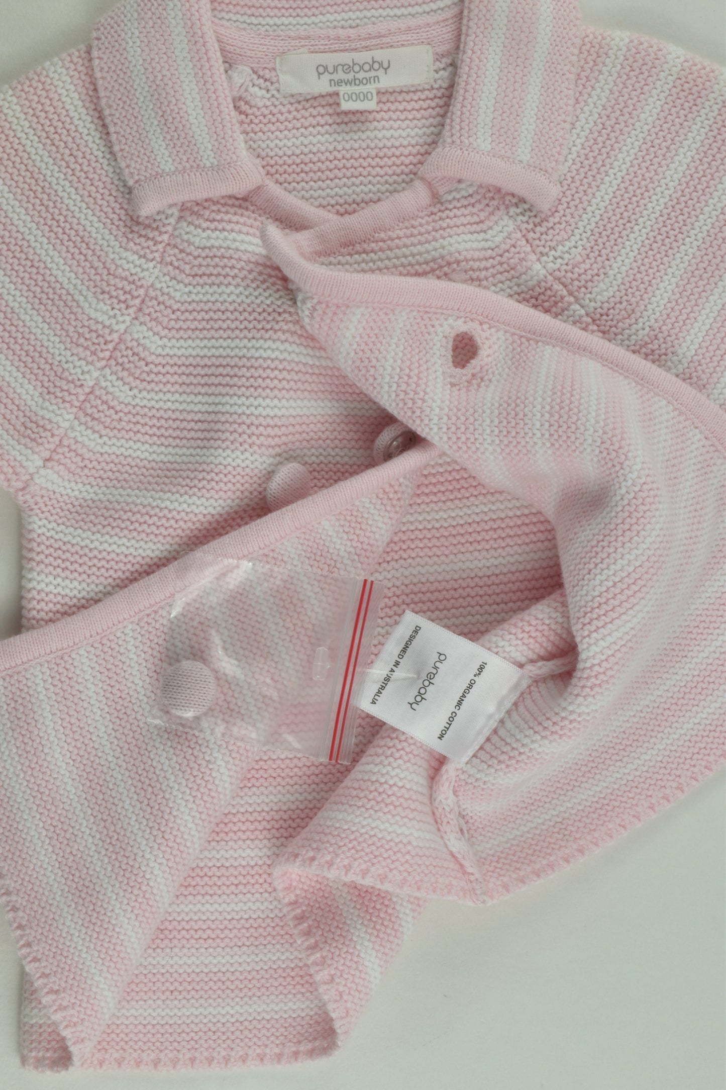 NEW Purebaby Size 0000 Knit Cardigan