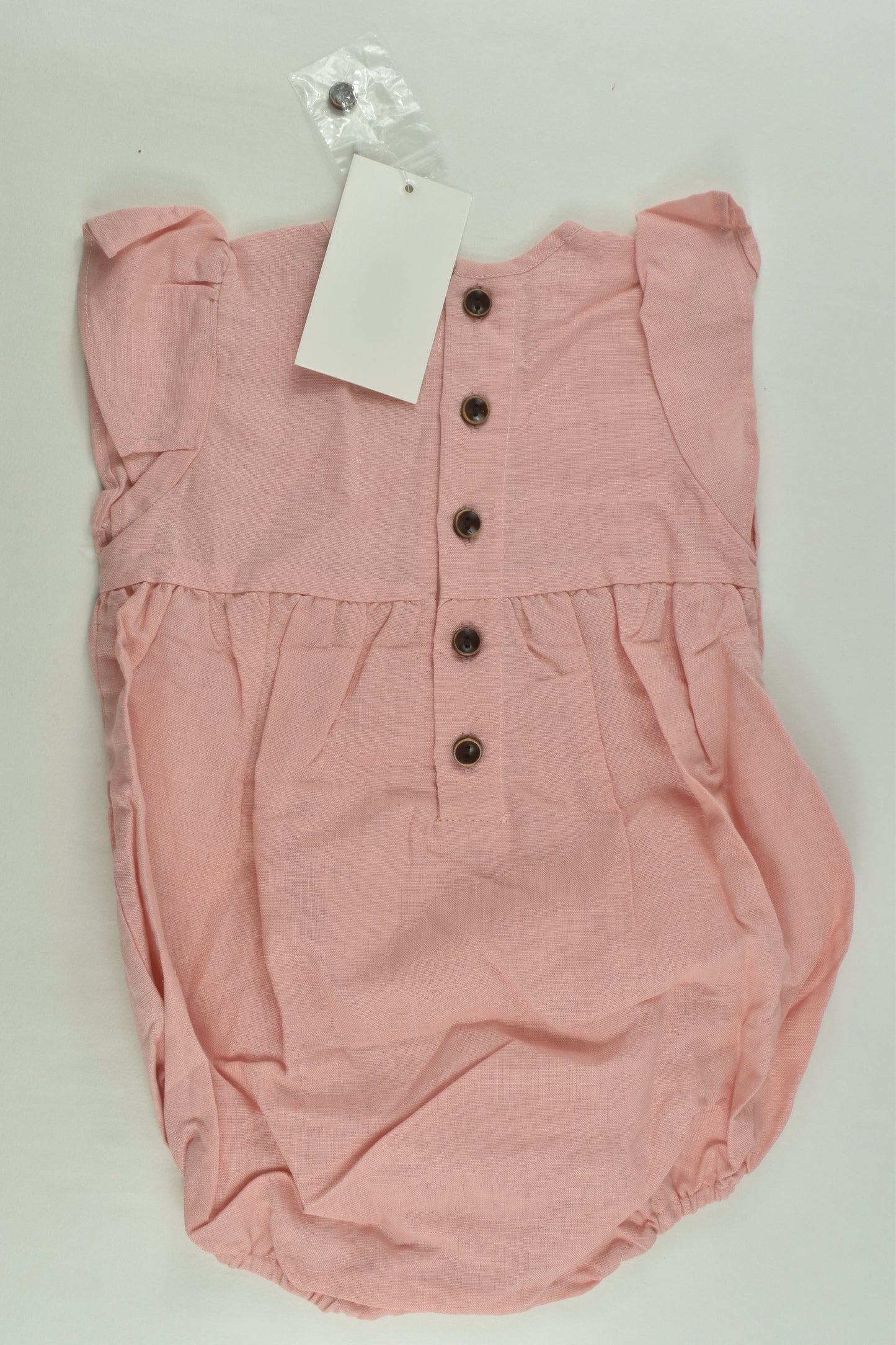 NEW Ruffets & Co Size 1 Linen Blend Romper