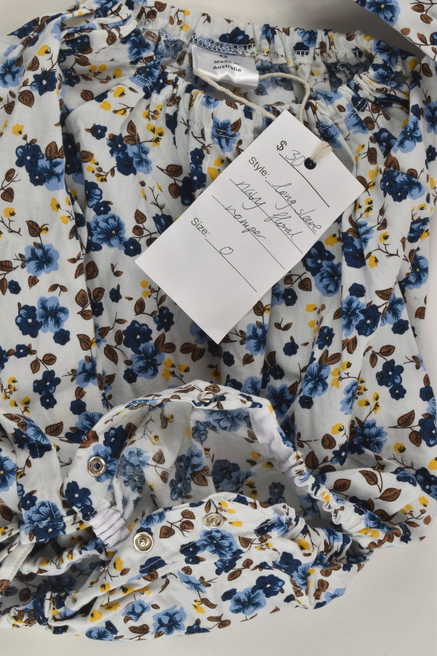 NEW Sew Baby Size 0 Handmade Floral Romper