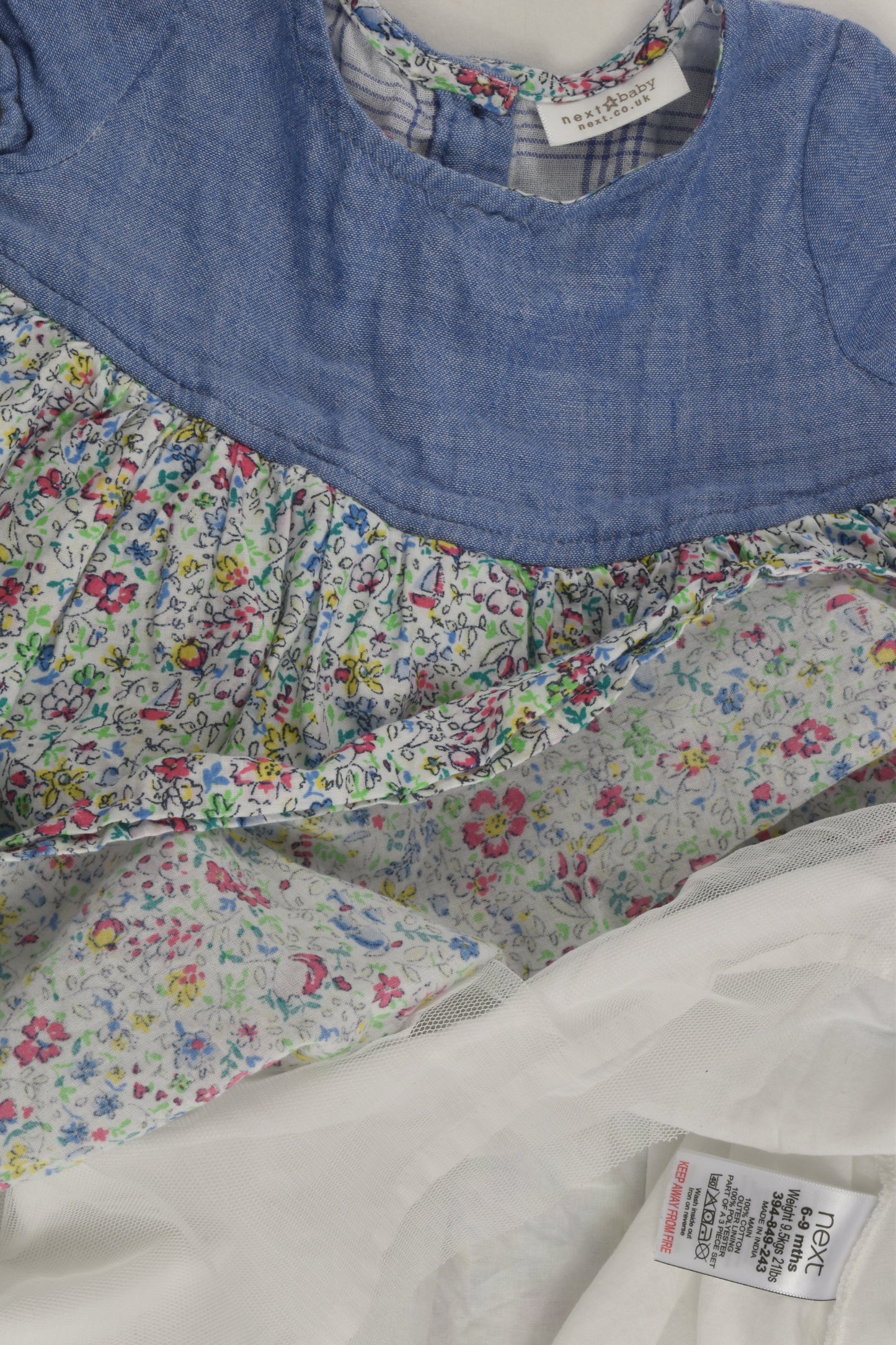Next Size 0 (6-9 months) Lined Liberty Print Dress