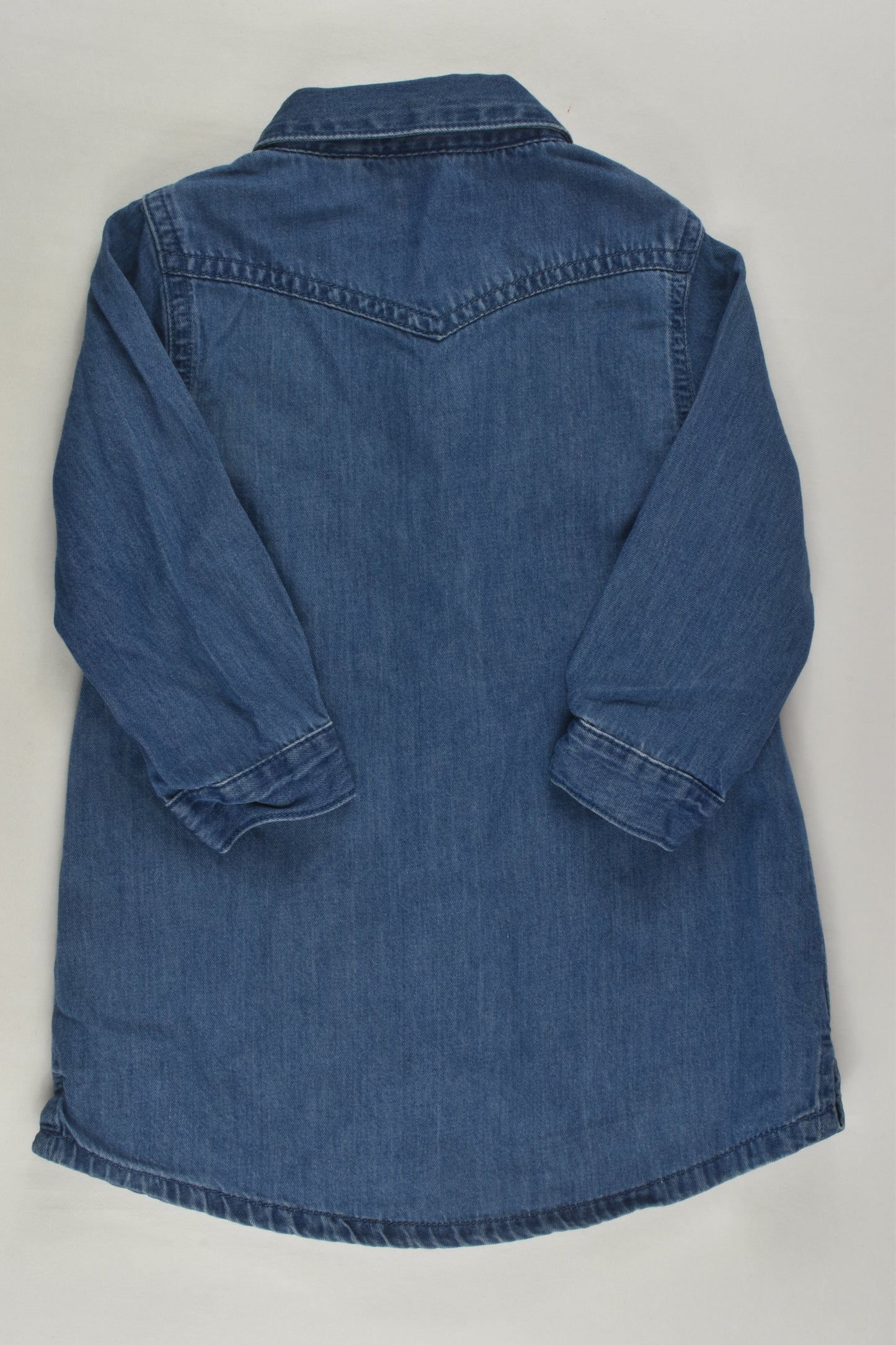 Next Size 0 Denim Embroidery Dress