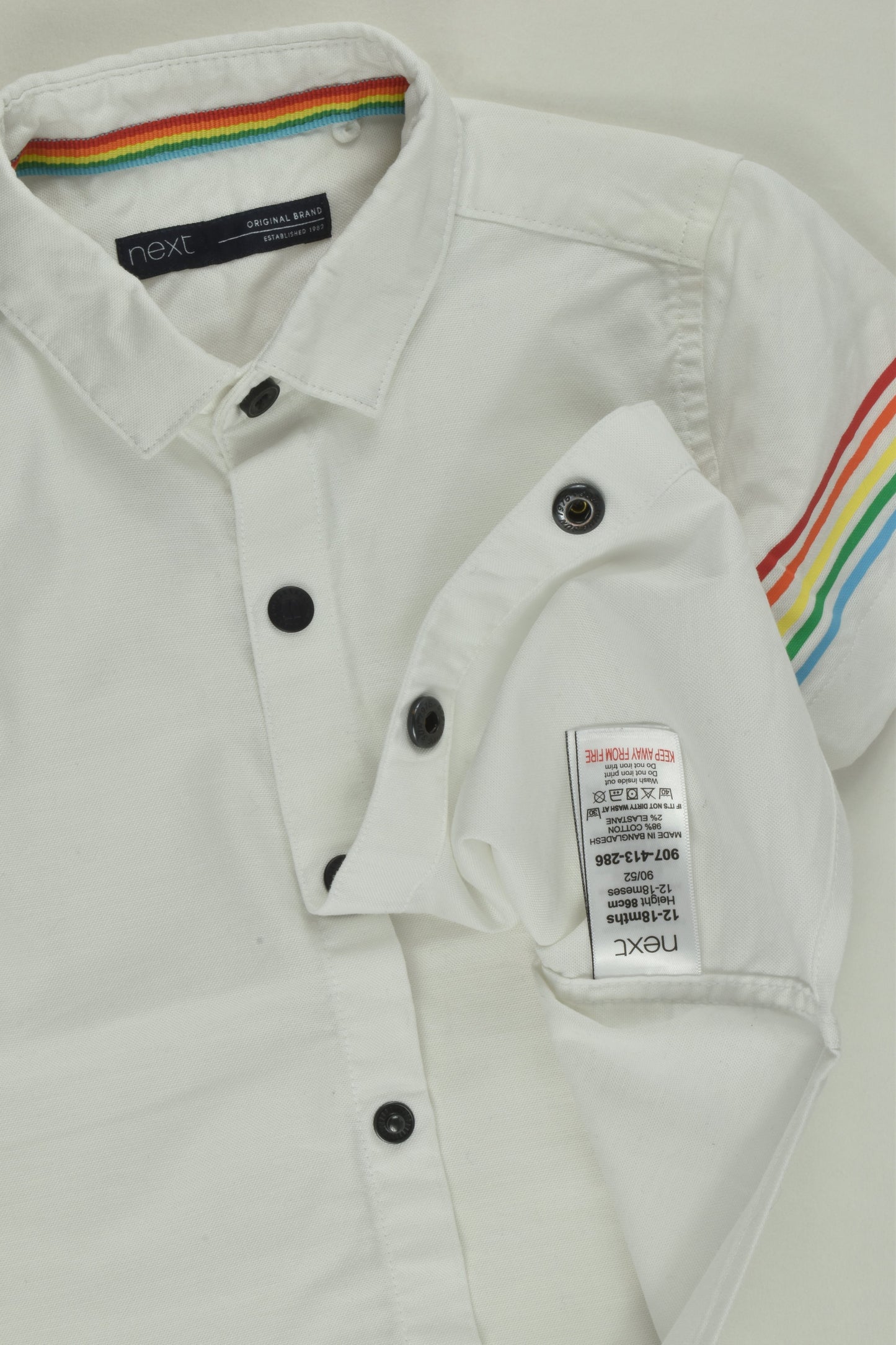 Next Size 1 (86 cm) Rainbow Stripes Shirt