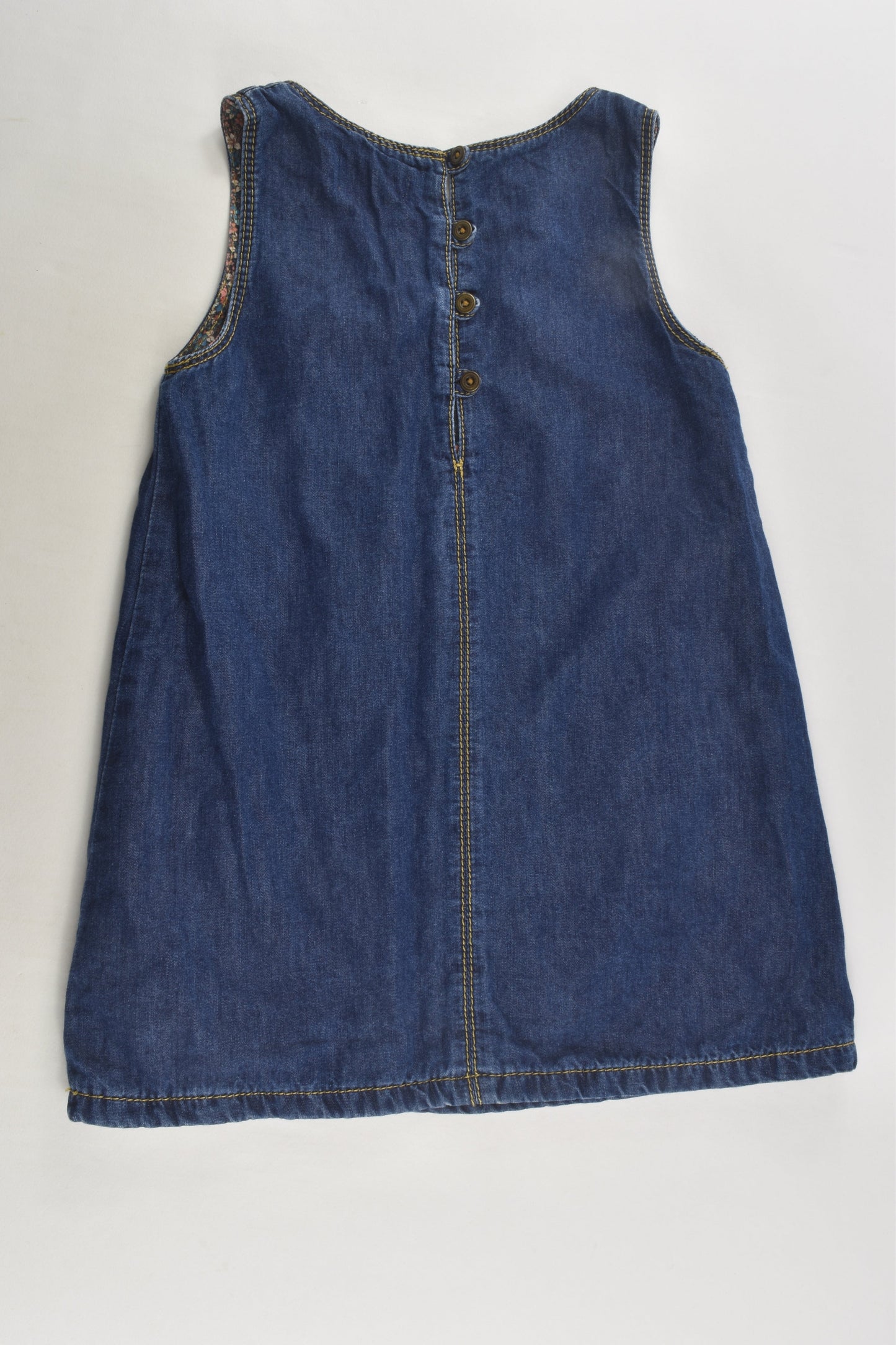 Next Size 2-3 Denim Dress with Floral Details