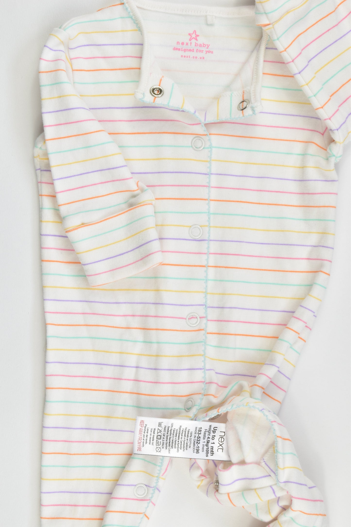 Next Size Up to 1 month (4.5 kg) Romper
