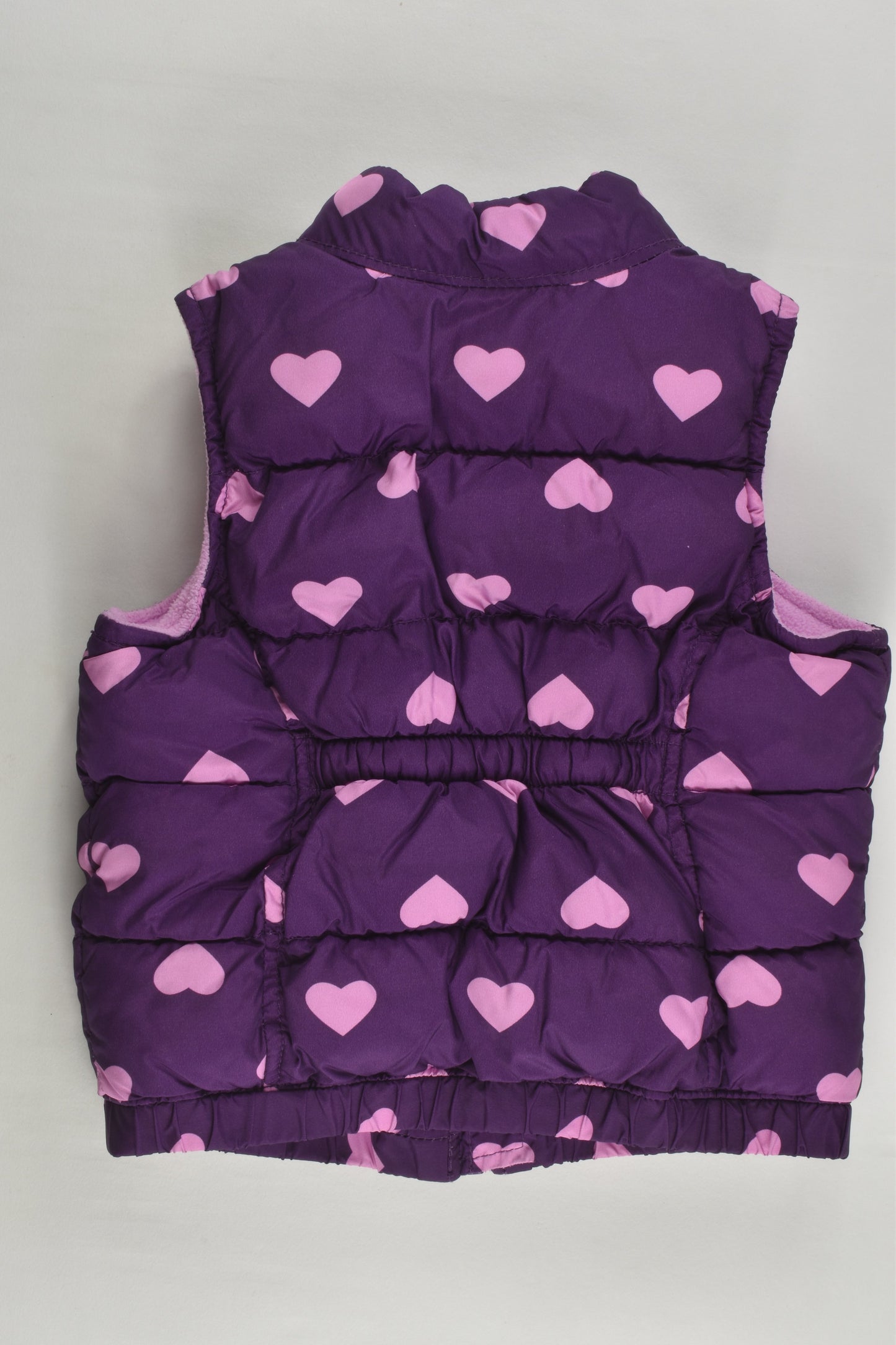 Old Navy Size 1-2 (18-24 months) Fleece Lined Love Hearts Puffer Vest