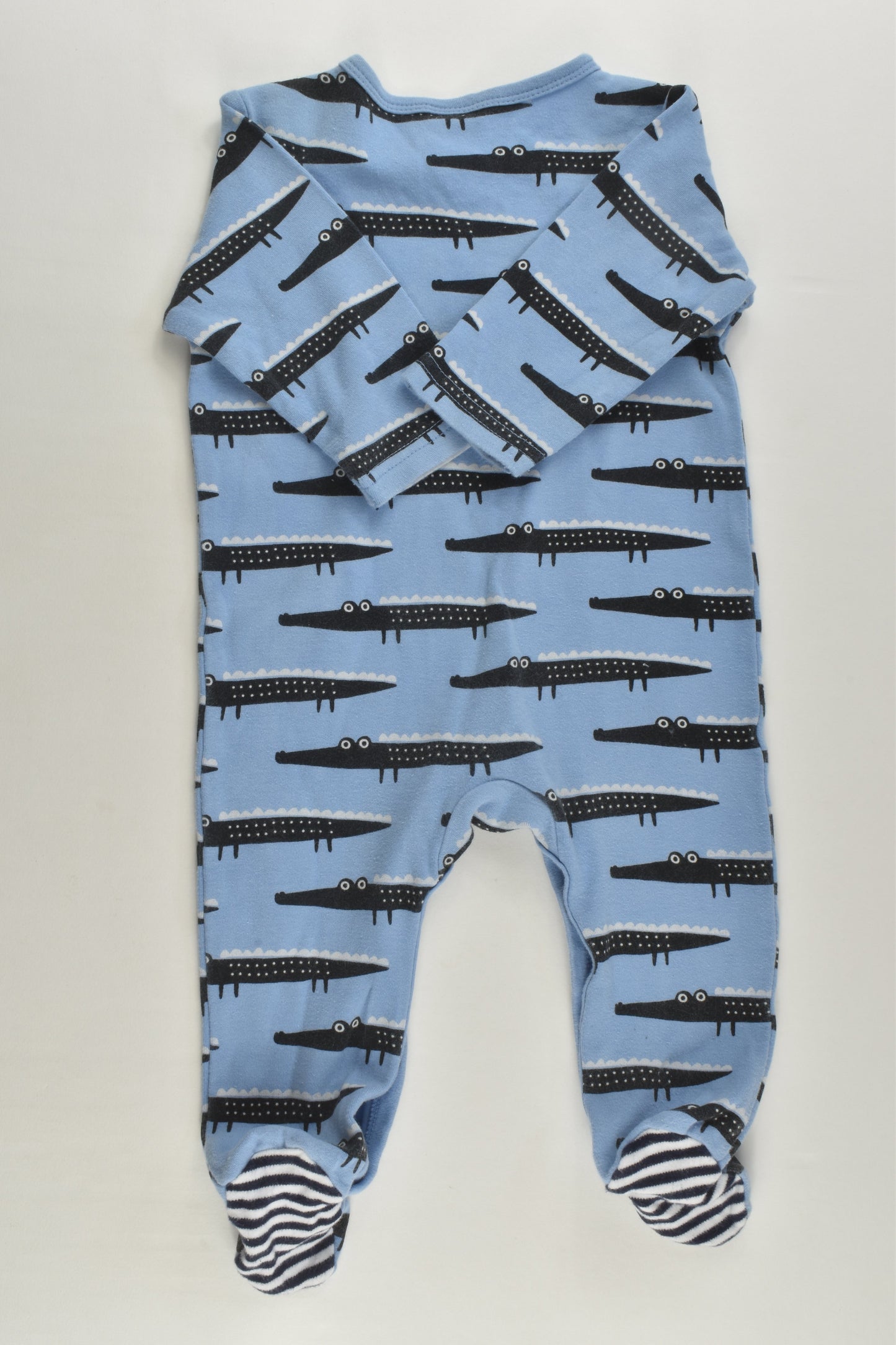 Ollie's Place Size 00 Footed Crocodile Romper