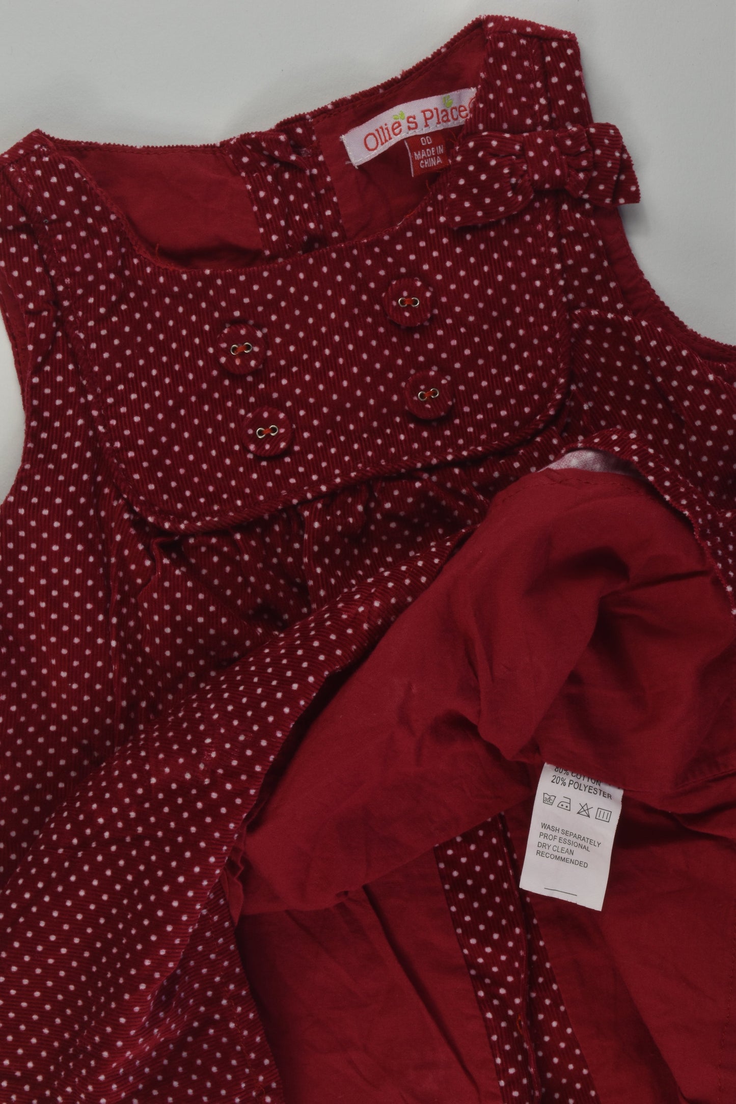 Ollie's Place Size 00 Lined Cord Dress