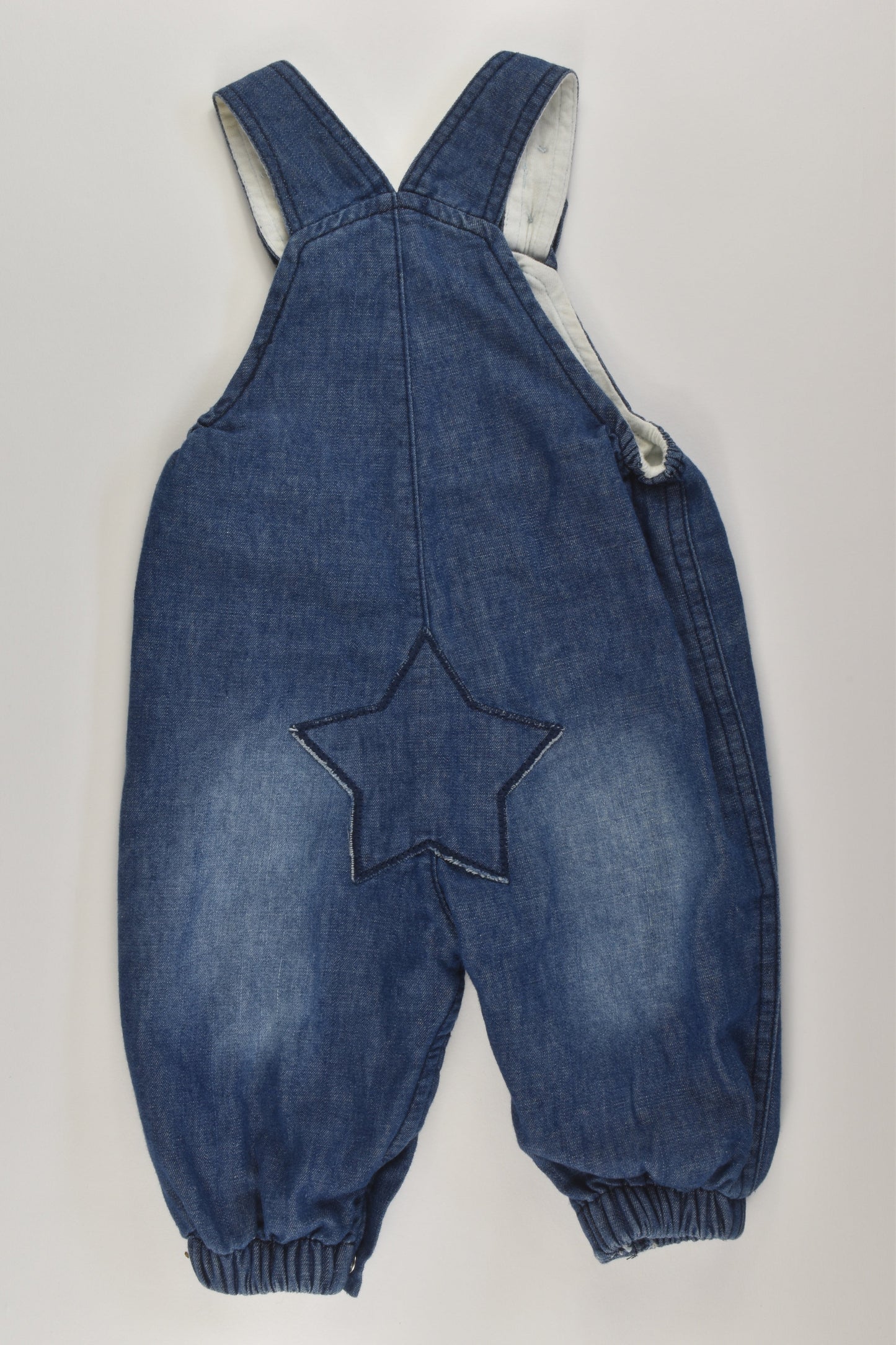 Ollie's Place Size 000 Lined Monkey Denim Overalls