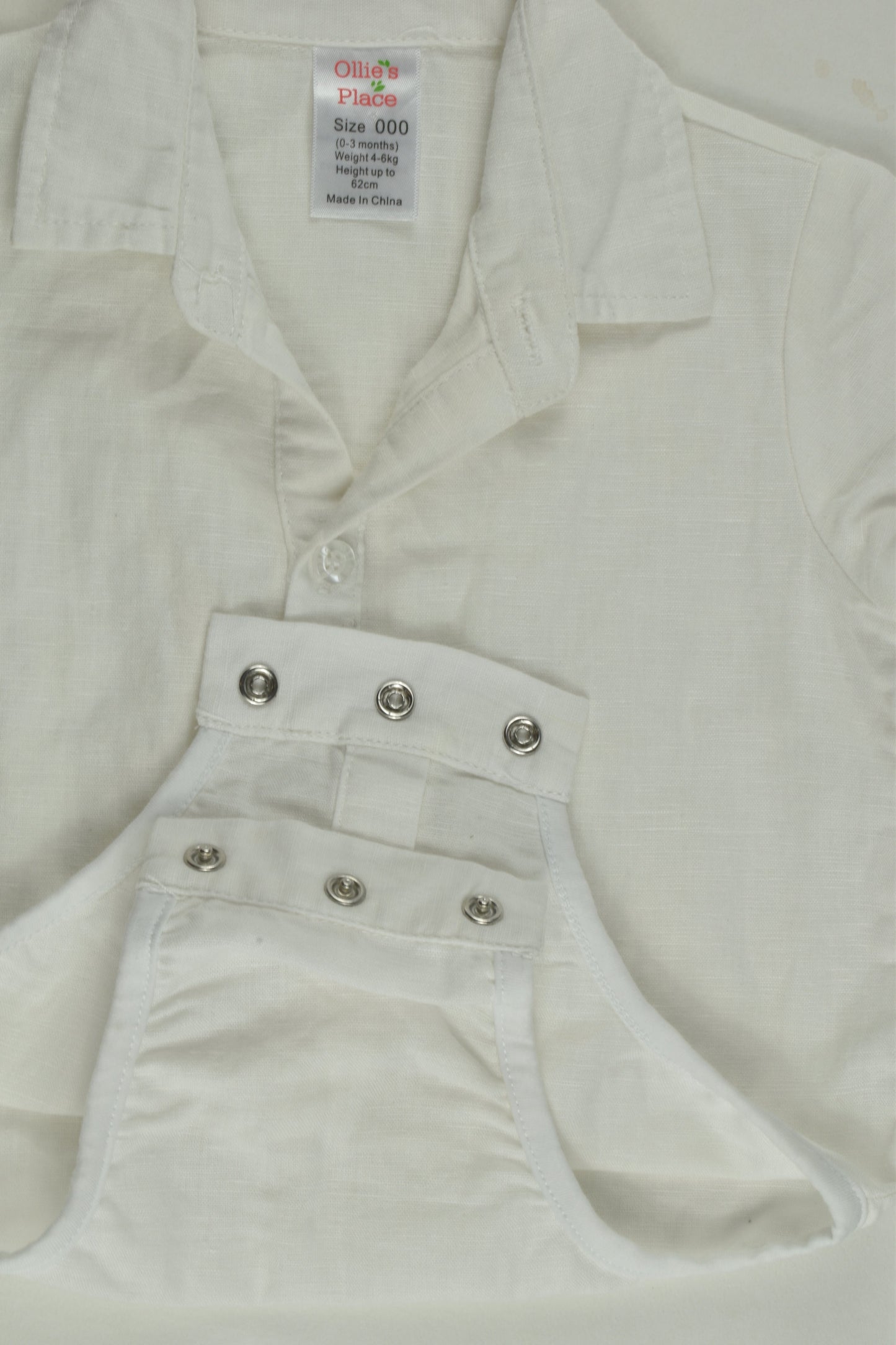Ollie's Place Size 000 Linen Romper