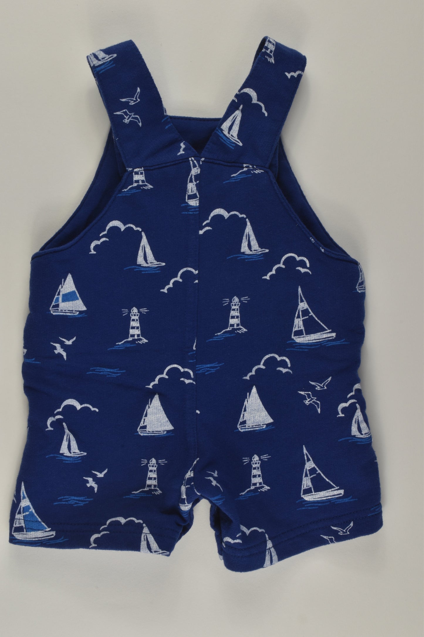 Ollie's Place Size 0000 Nautical Short Overalls