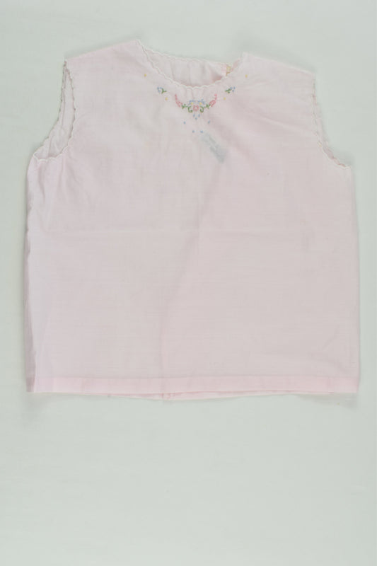 Orem Size 1 (12 months) Handmade Floral Embroidery Top