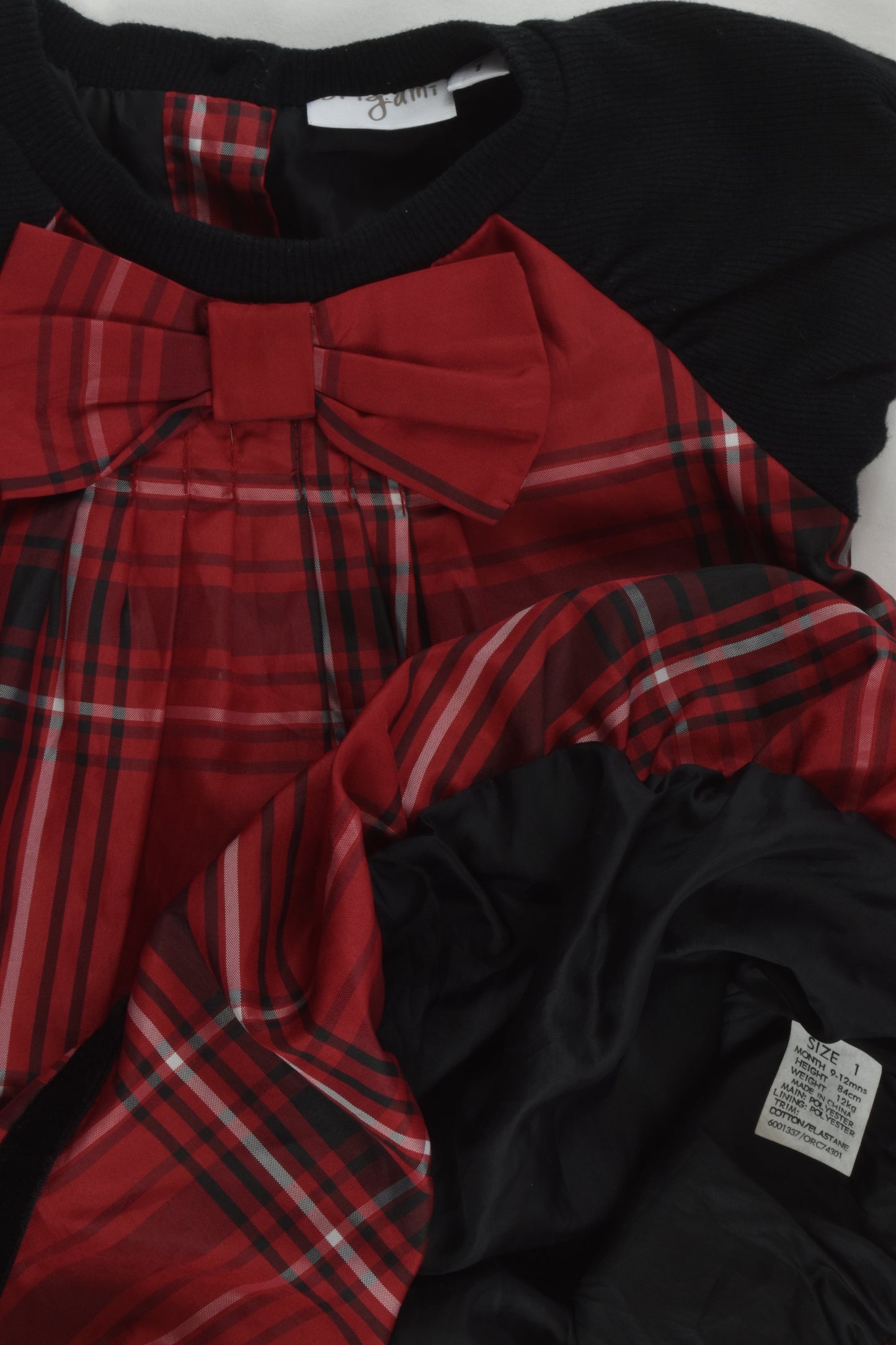 Origami Size 1 Checked Dress