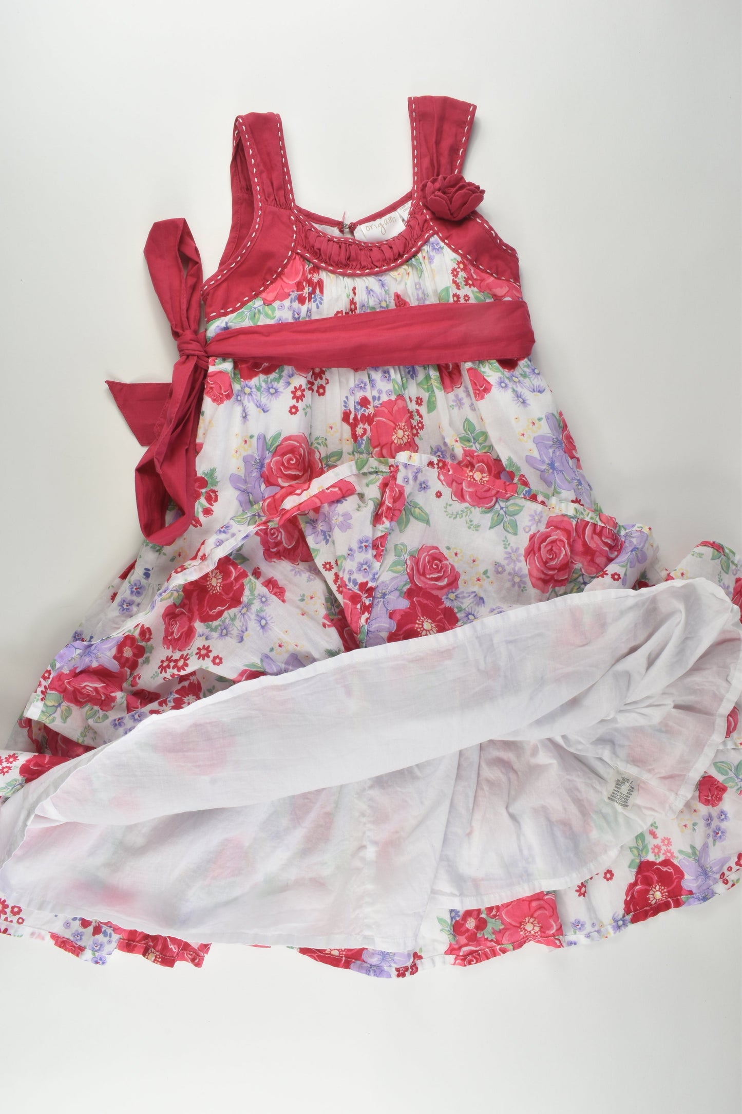 Origami Size 5 Lined Floral Dress