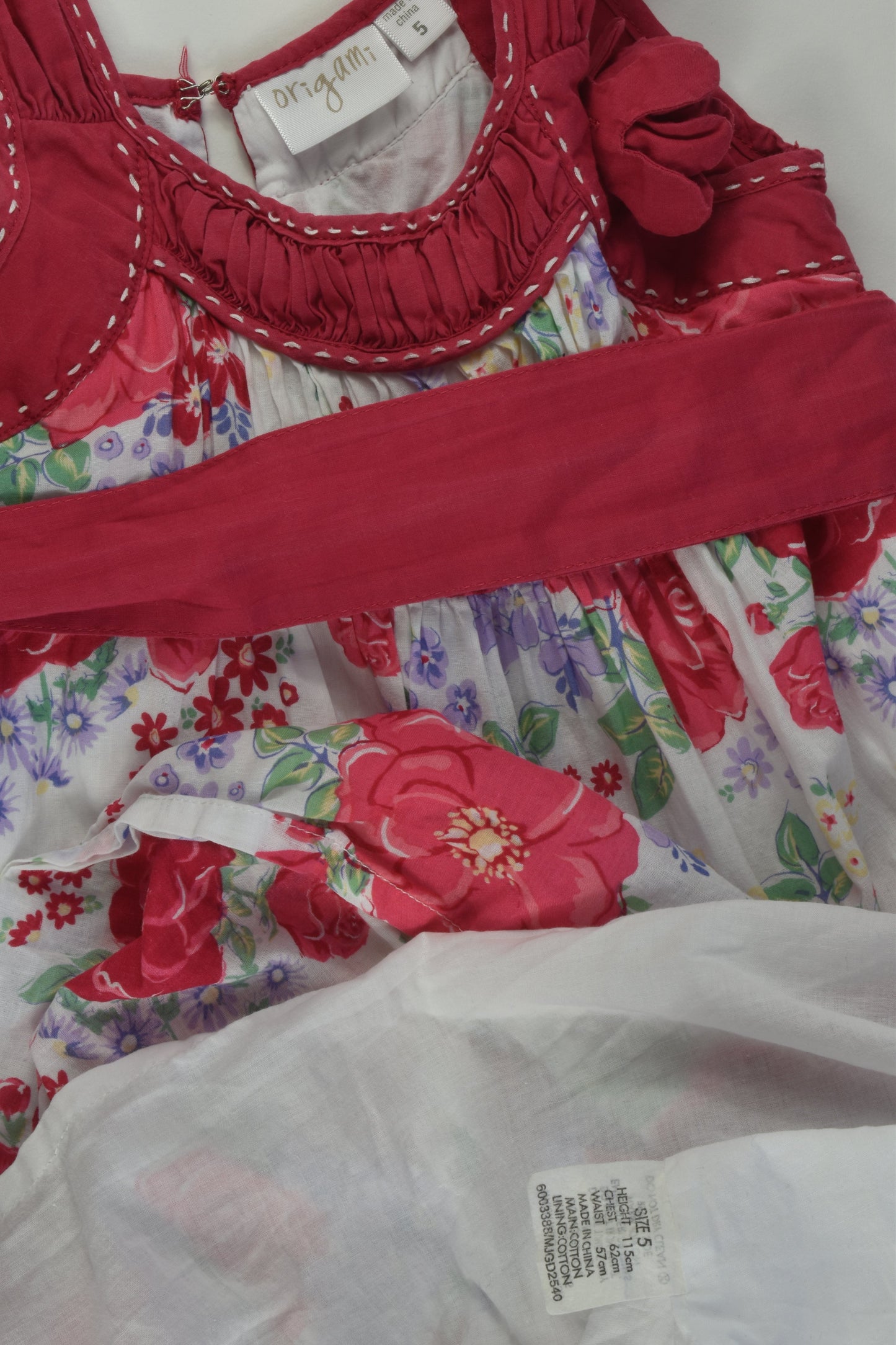 Origami Size 5 Lined Floral Dress