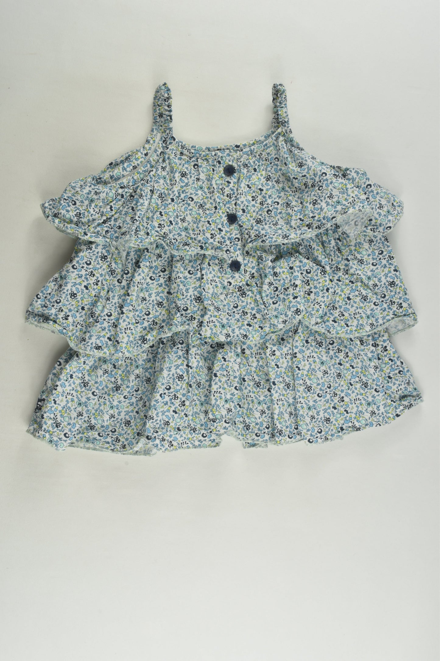 Ouch Size 2 Liberty Print Ruffle Blouse