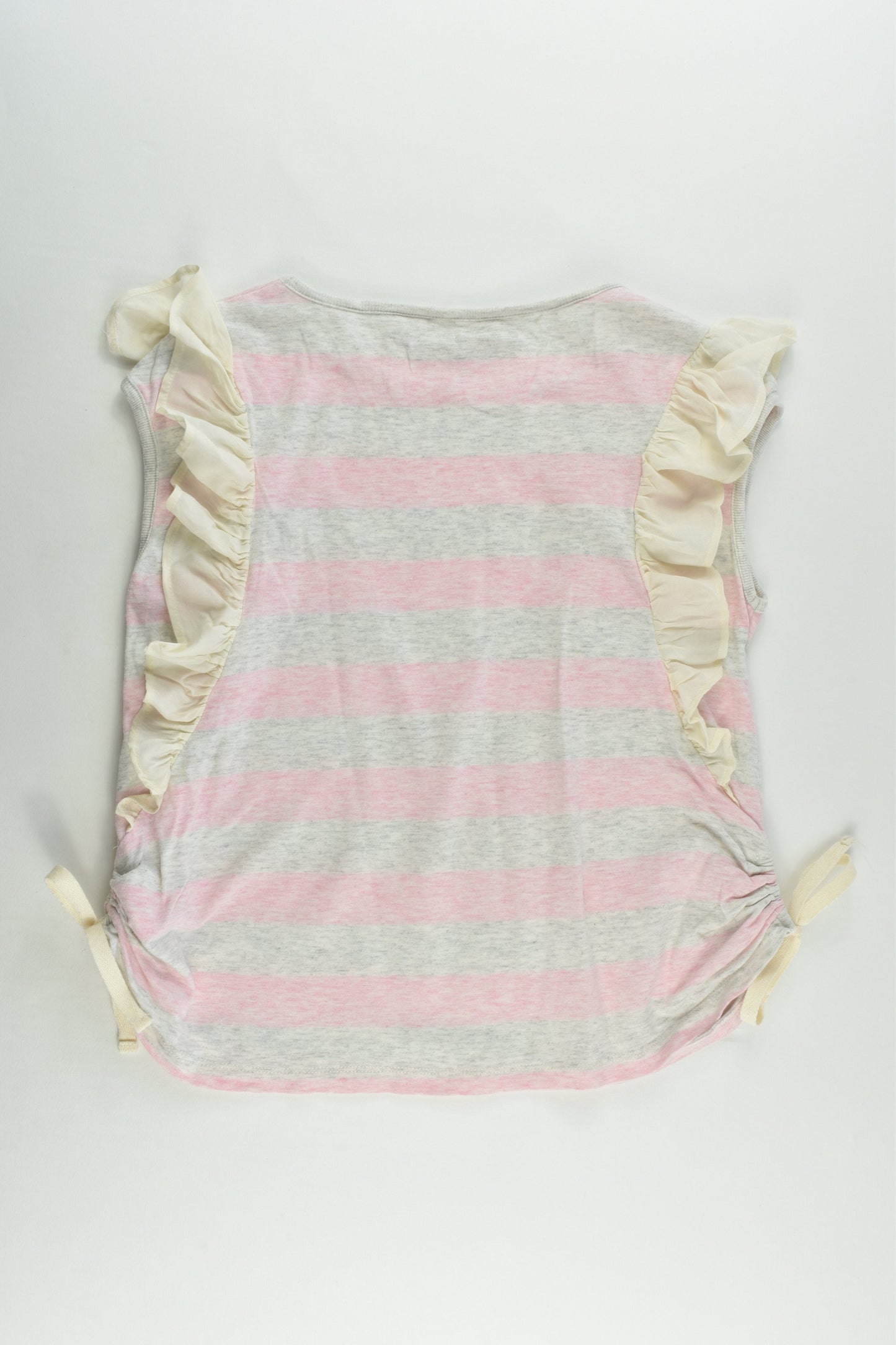 Paperwings Size 8 Stripes Ruffle T-shirt