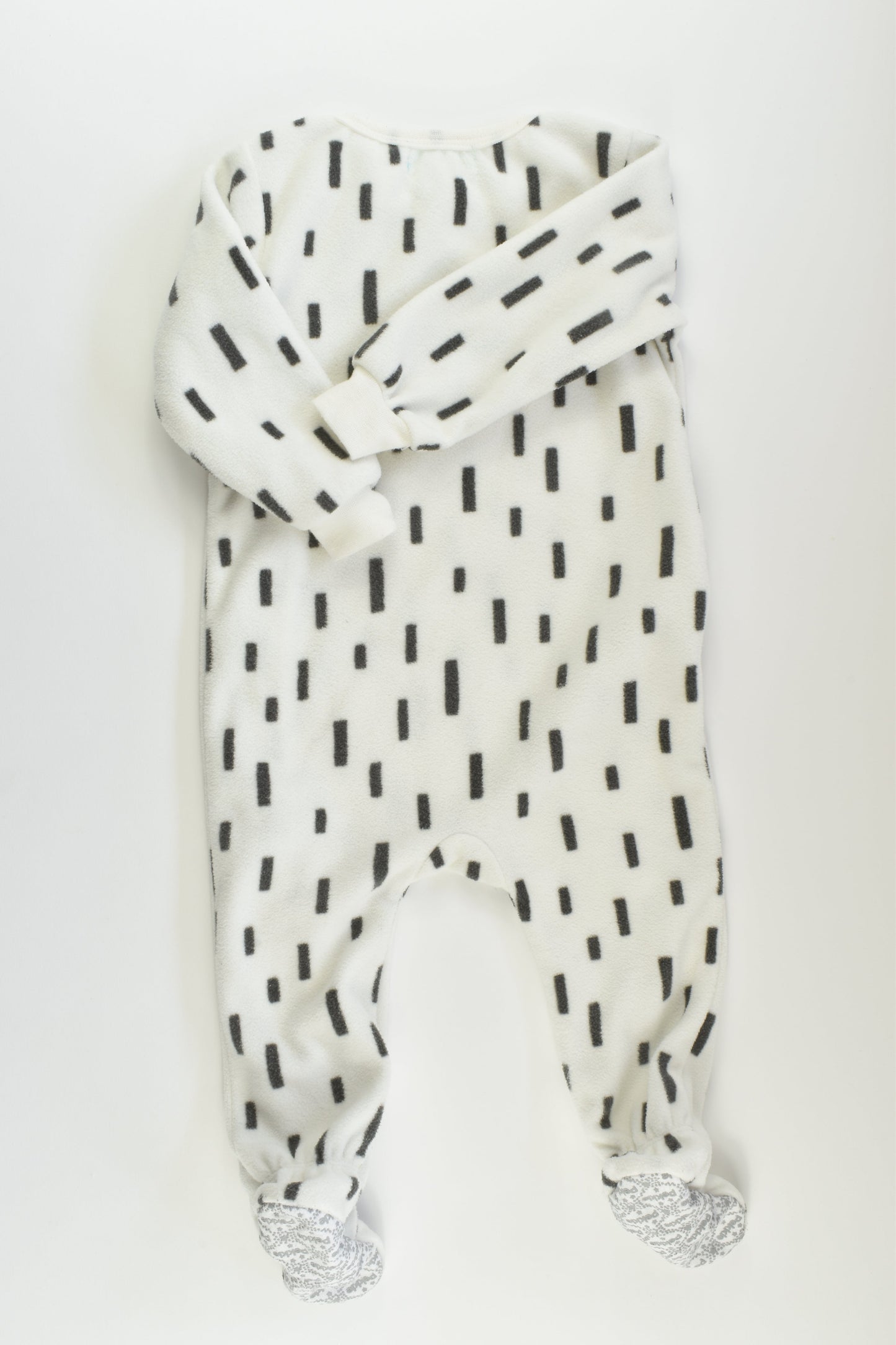 Pekkle Size 0 (12 months) Footed Fleece Romper