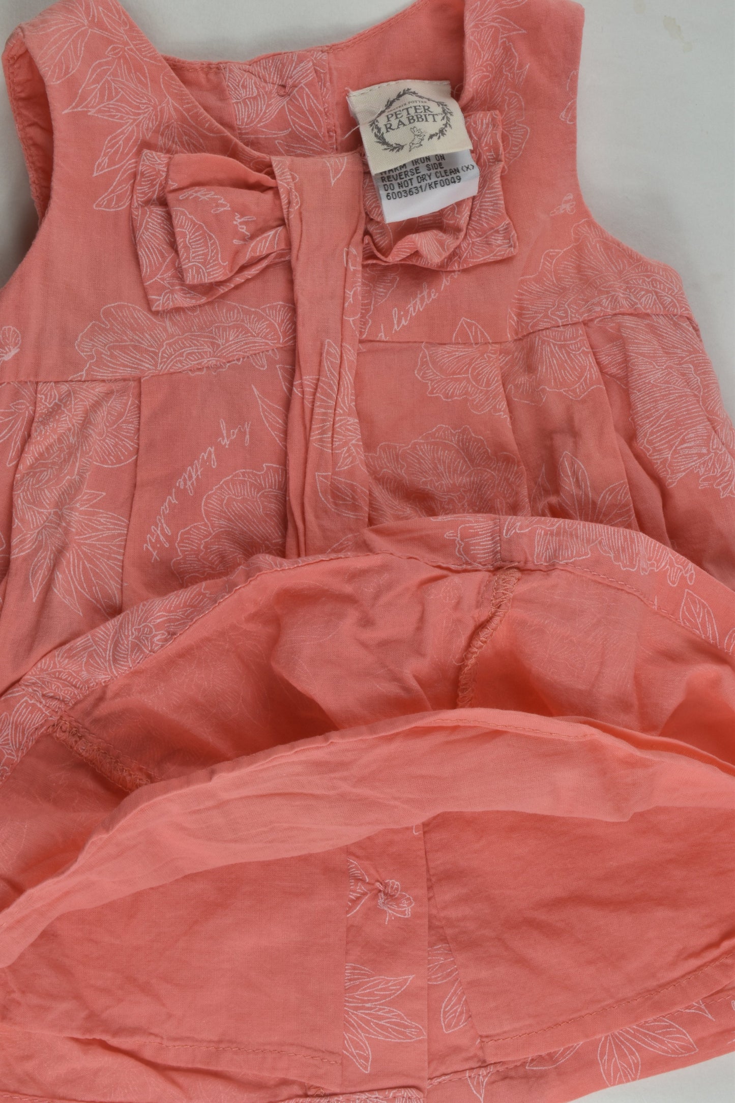 Peter Rabbit Size 000 Lined Dress