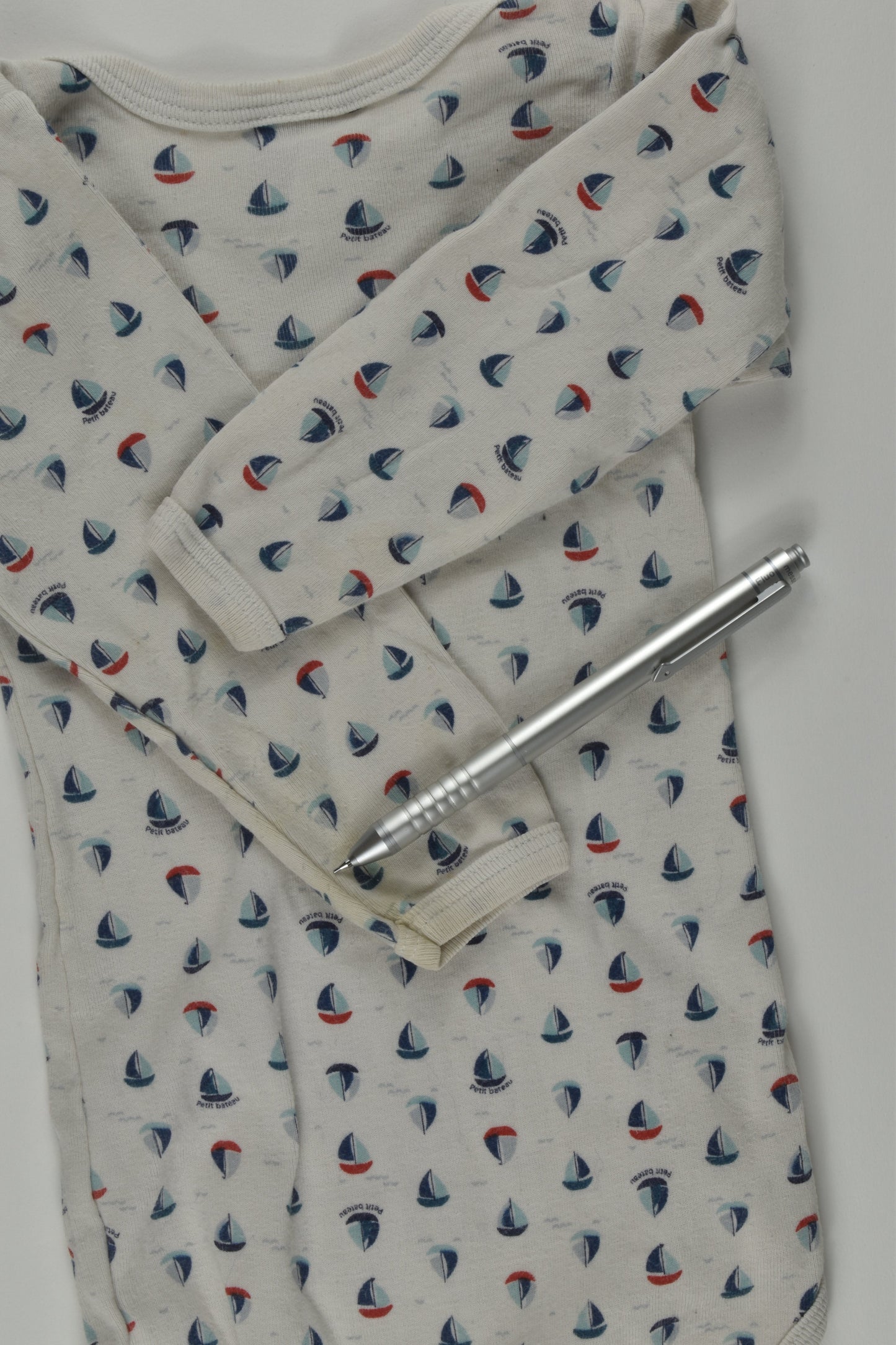 Petit Bateau Size 0 Nautical Bodysuit