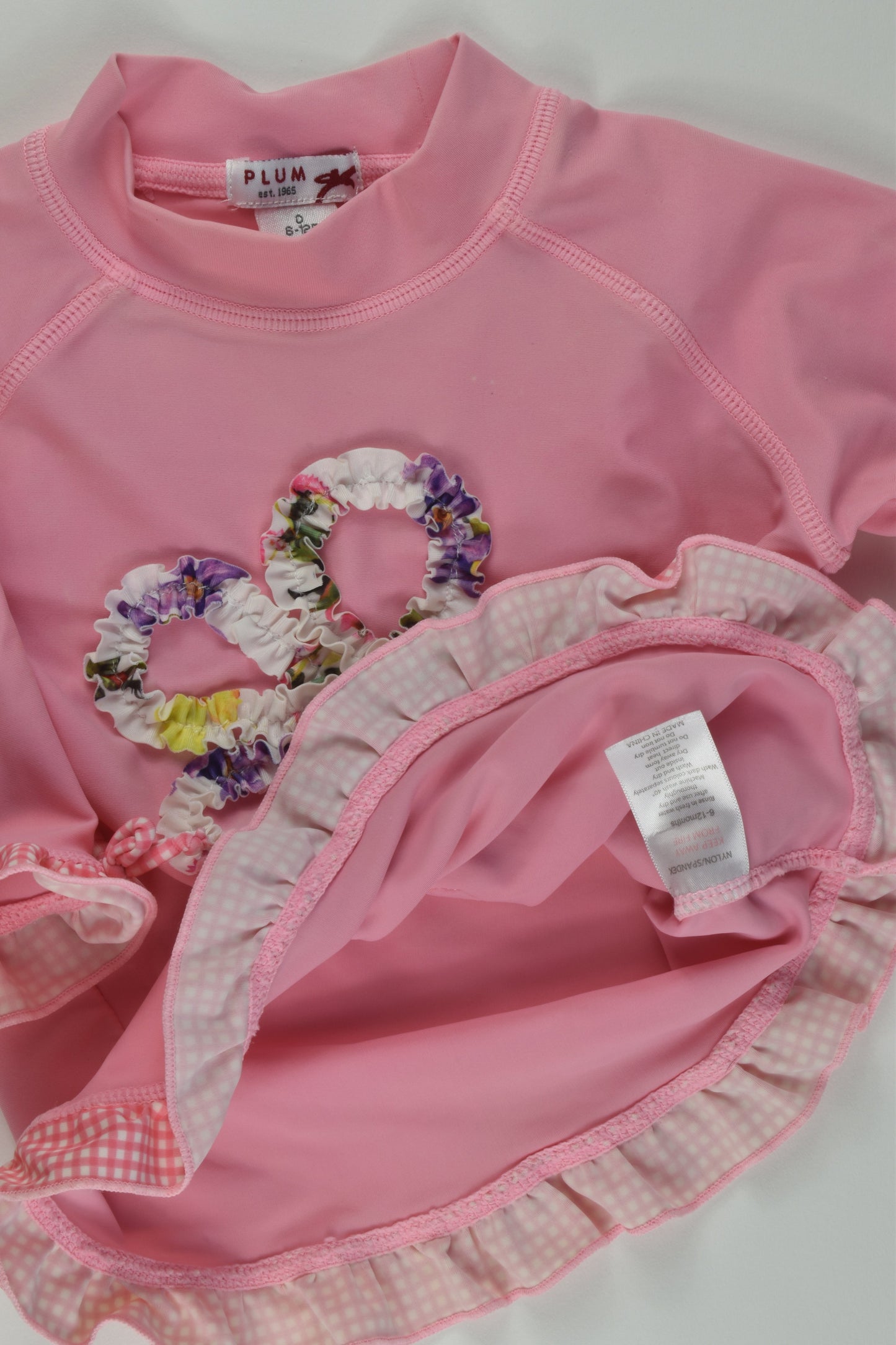 Plum Size 0 Flower Rashie Top